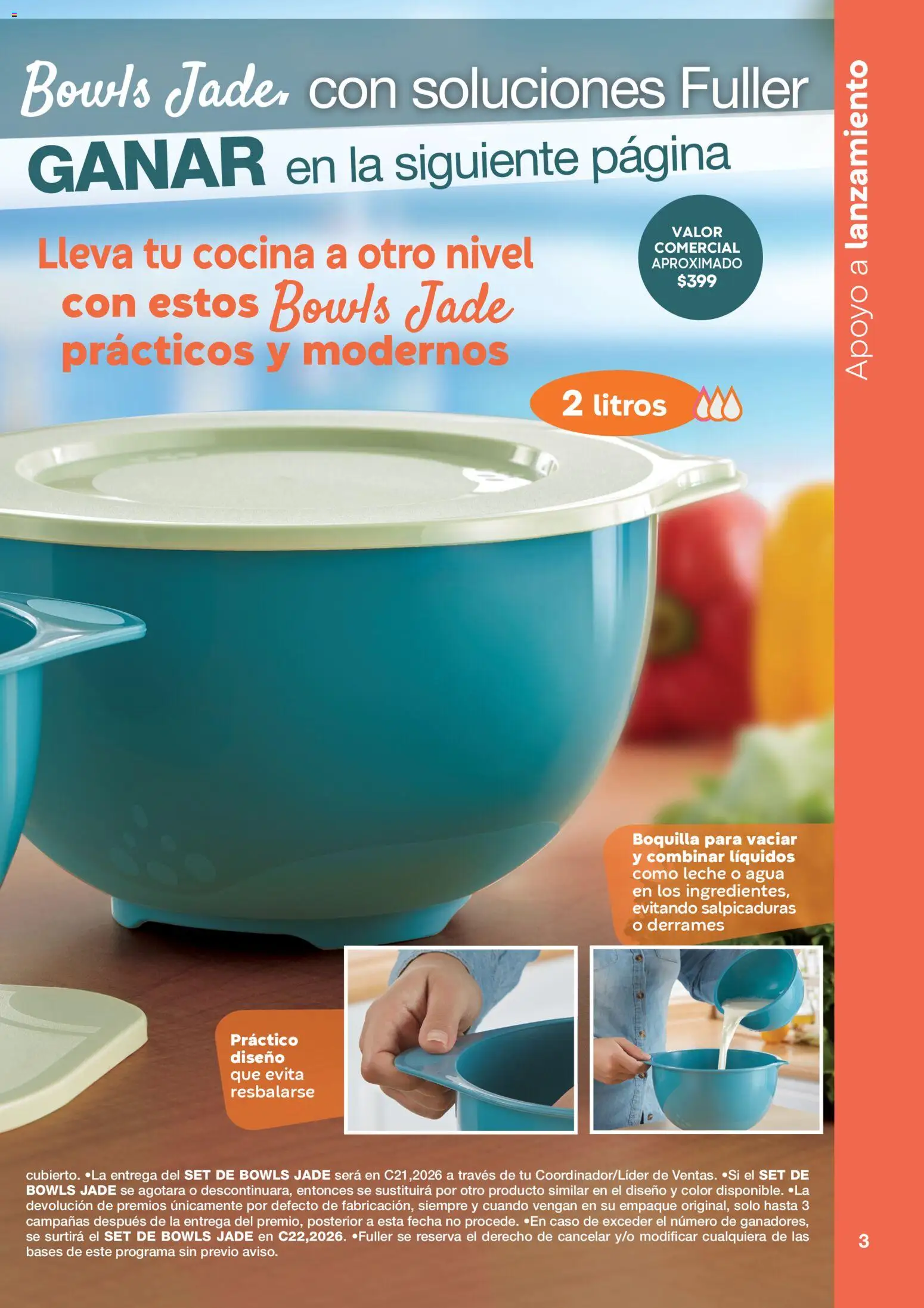 Nuevas ofertas de Fuller válidas en toda la República Mexicana desde el 10.12.2025. ¡Encuentra las mejores ofertas en Fuller Revista Gana Más C18! | Página: 3 | Productos: Agua, Leche, Cocina