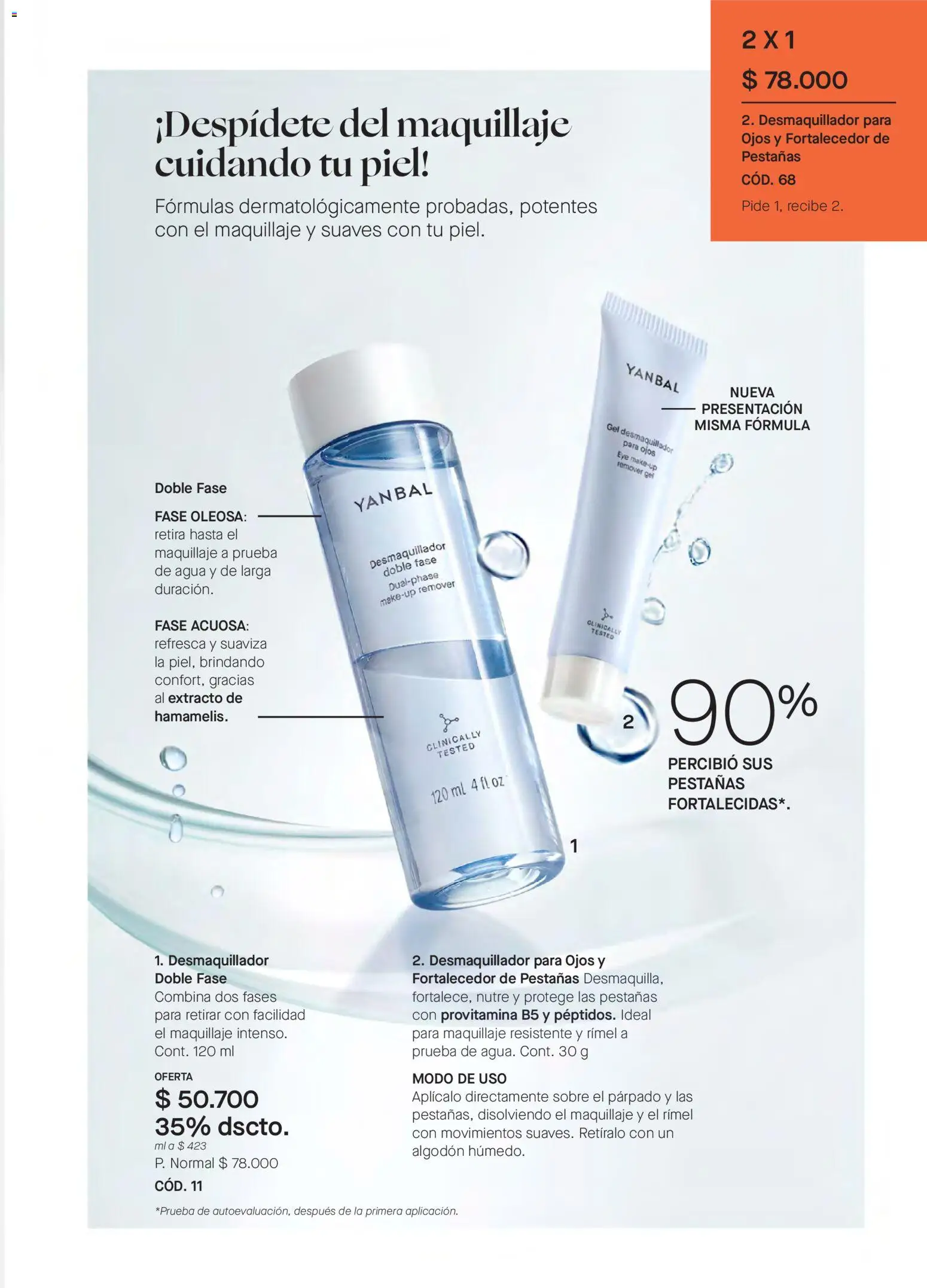 Yanbal revista - valida desde el 08.11.2025 | Página: 101 | Productos: Agua, Algodón, Sobre, Maquillaje