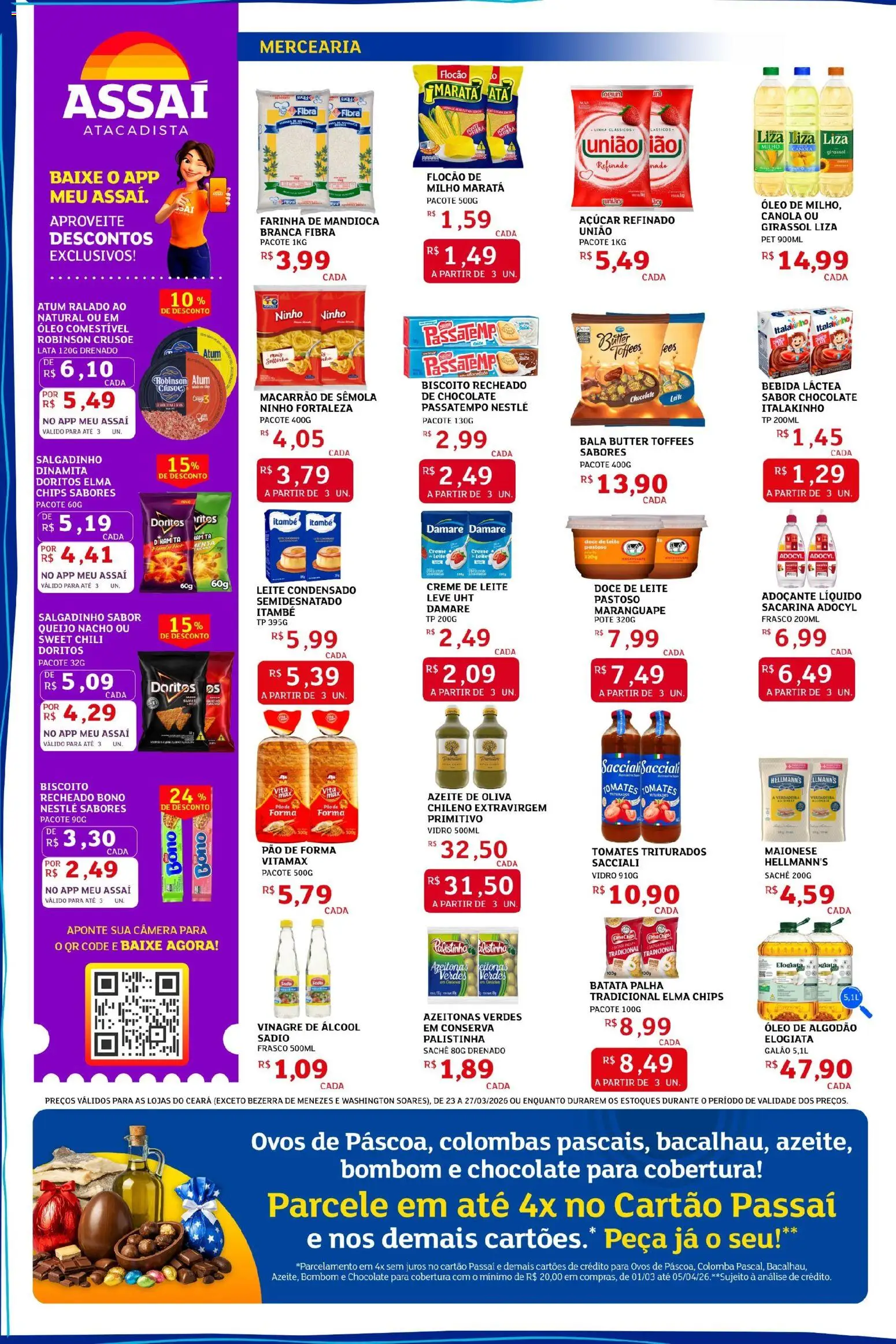 Assaí Atacadista Folheto - válido de 23.03.2026 | Página: 2 | Produtos: Vinagre, Tomates, Pão de forma, Bombom