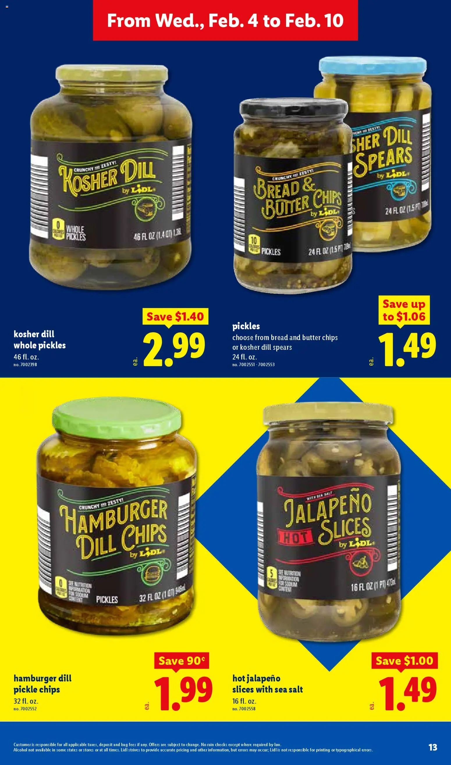 Lidl Weekly Ad - valid from 04.02.2026 | Page: 13 | Products: Butter, Bread, Chips, Salt