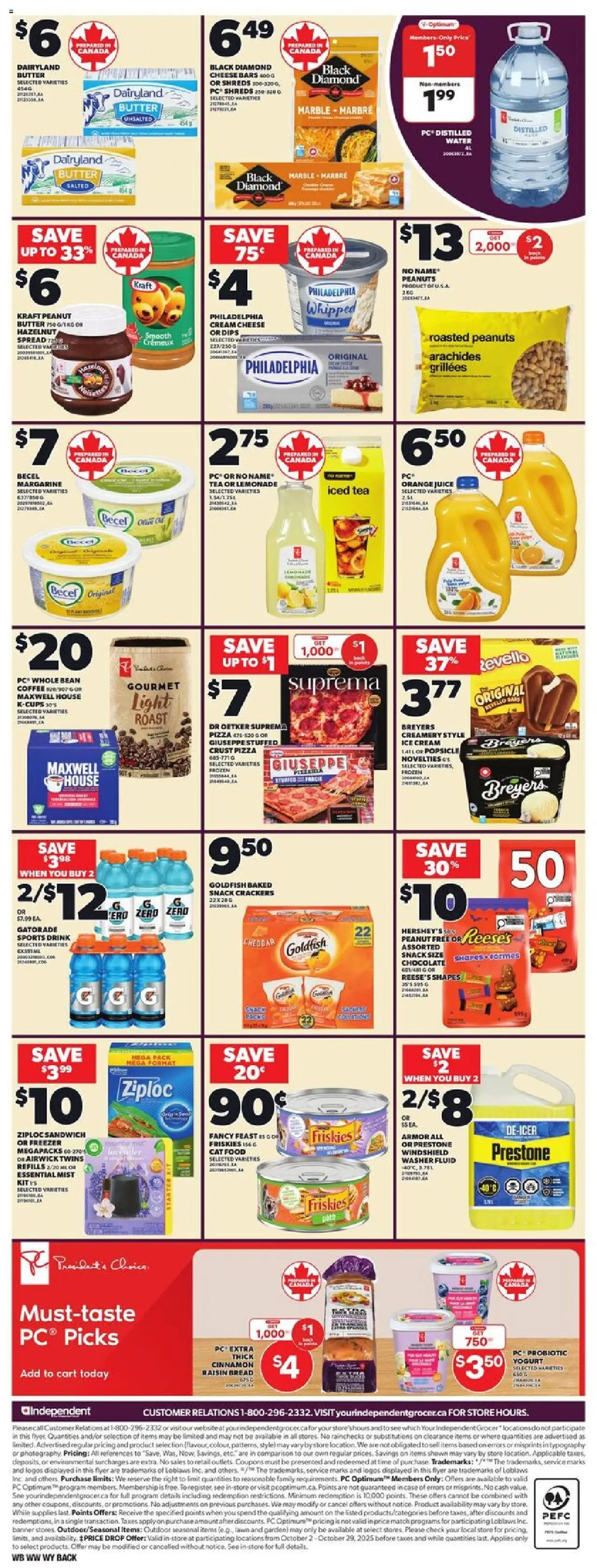 Independent Grocer flyer valid from 16.10.2025 | Page: 5 | Products: Cream, Case, Butter, Bread