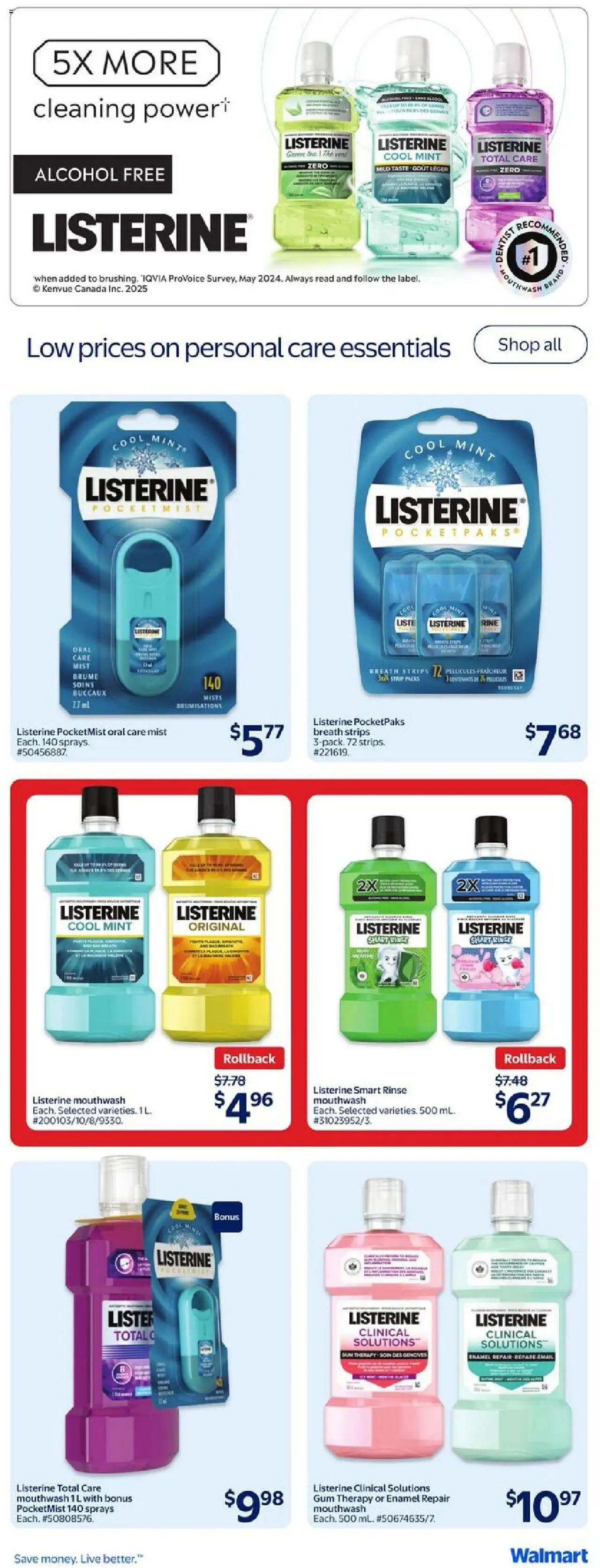 Walmart flyer valid from 14.08.2025 | Page: 16 | Products: Mouthwash