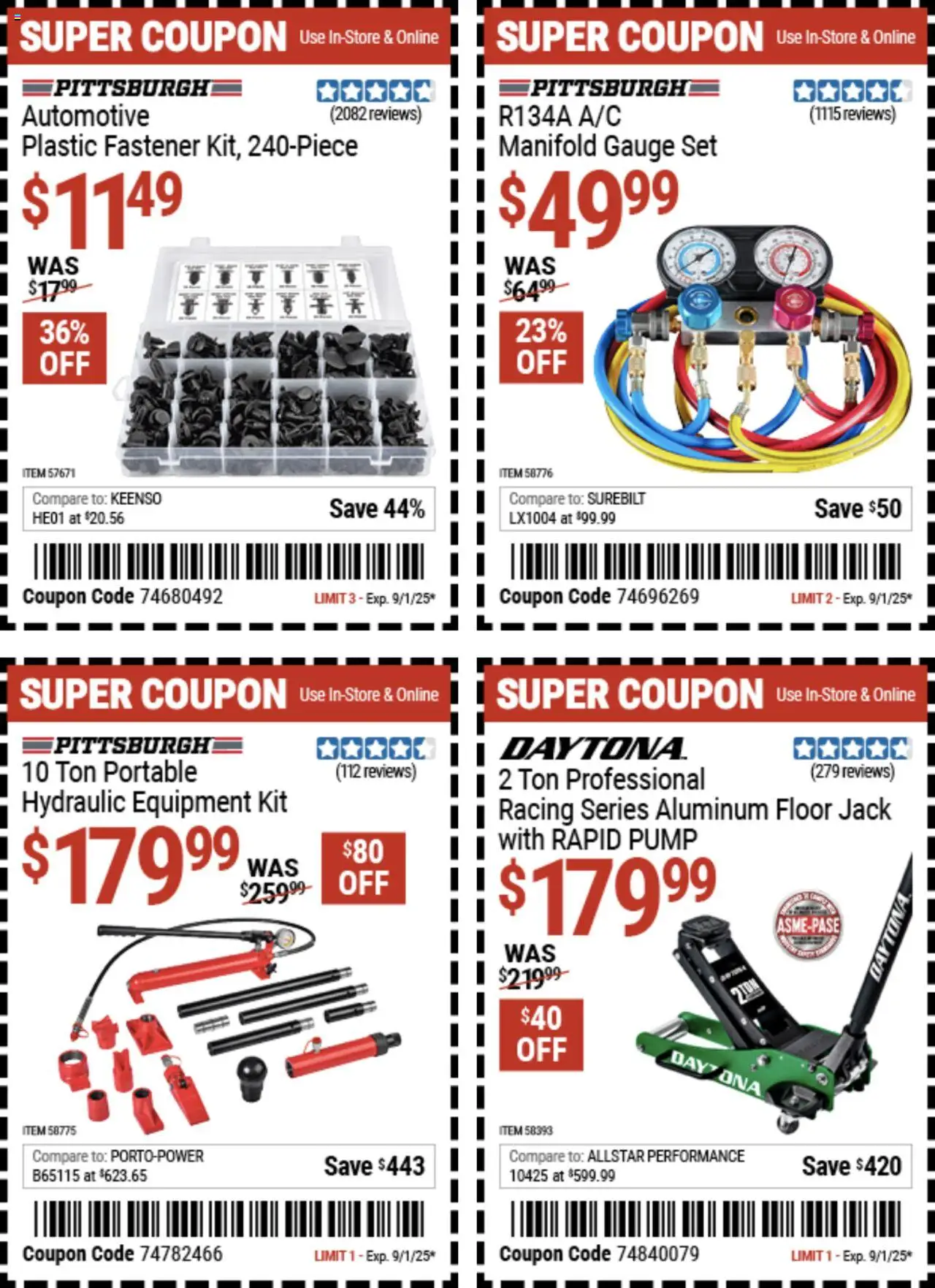 Harbor Freight Summer Coupons - valid from 18.08.2025 | Page: 7 | Products: Fastener, Pump