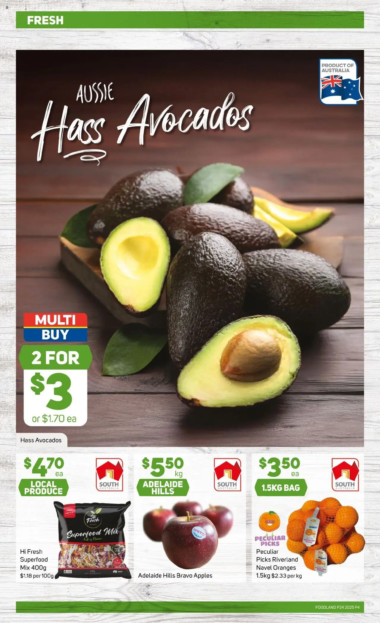 Foodland catalogue - valid from 11.06.2025 | Page: 4 | Products: Apples, Oranges, Bag