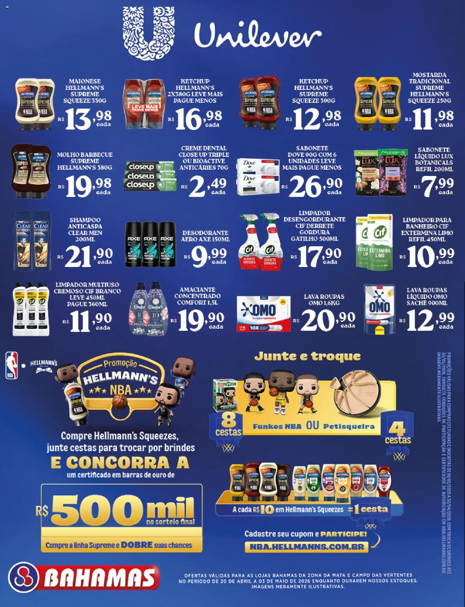 Bahamas Supermercados Folheto - válido de 20.04.2026 | Página: 6 | Produtos: Limpador multiuso, Desengordurante, Cesta, Ketchup