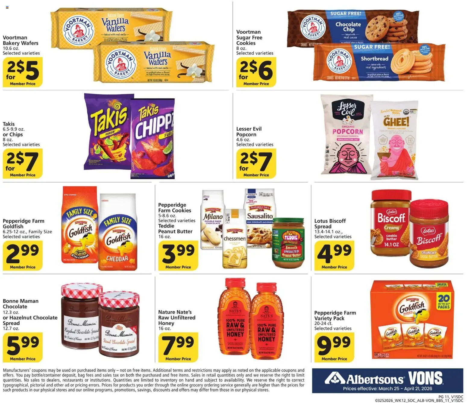 Vons Big Book of Savings - valid from 25.03.2026 | Page: 11 | Products: Chocolate, Chips, Cookies, Sugar