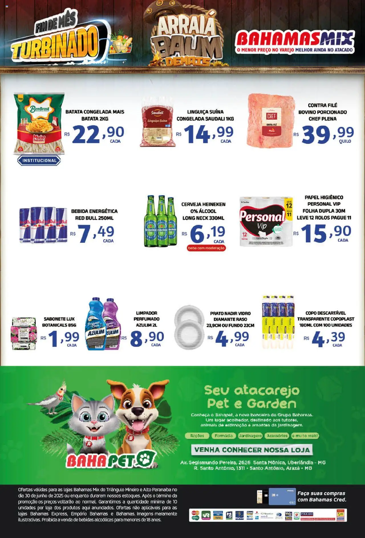 Bahamas Mix Folheto - válido de 30.06.2025 | Página: 2 | Produtos: Linguiça, Cerveja, Heineken, Batata