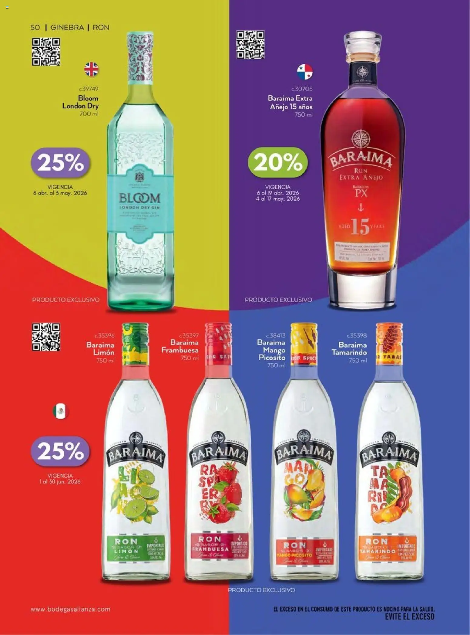 Nuevas ofertas de Bodegas Alianza válidas en toda la República Mexicana desde el 01.04.2026. ¡Encuentra las mejores ofertas en Bodegas Alianza catálogo! | Página: 52 | Productos: Gin, Limón, Mango, Ginebra