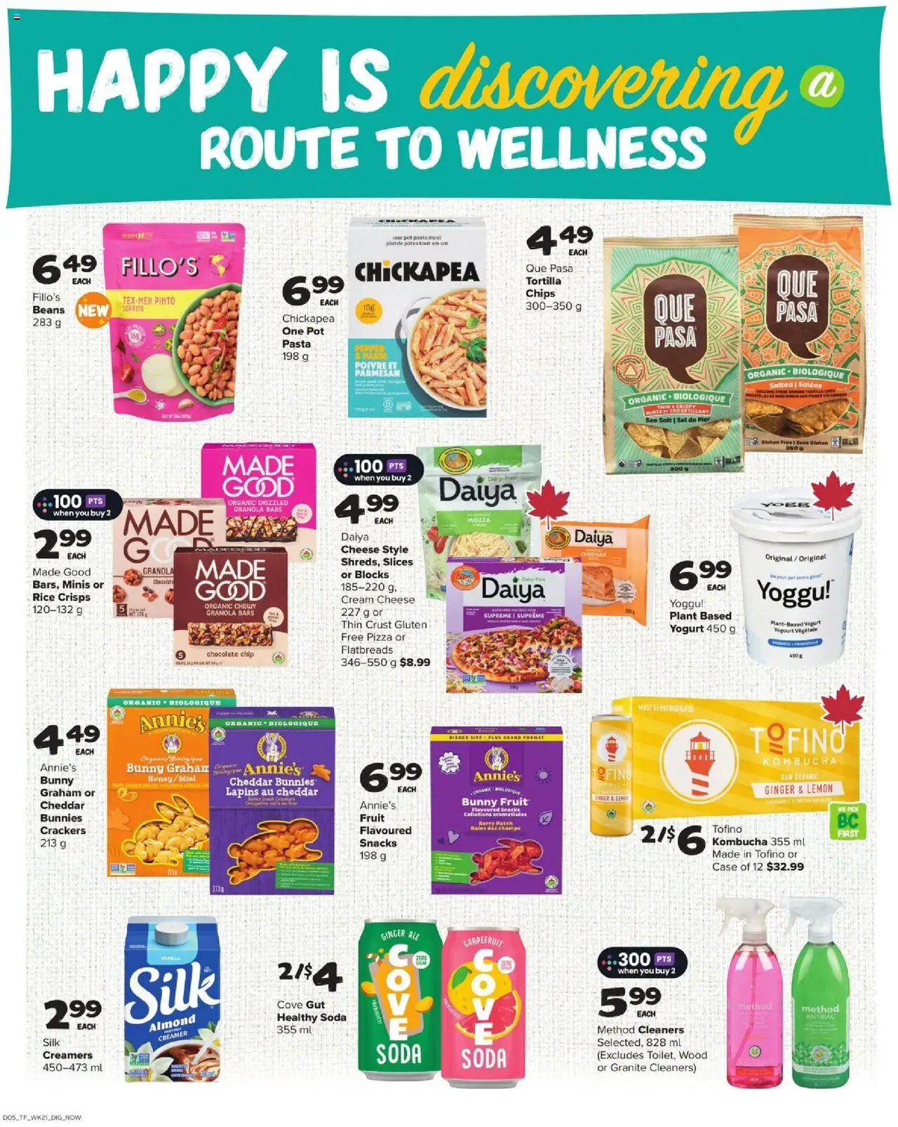 Thrifty Foods flyer valid from 18.09.2025 | Page: 12 | Products: Pasta, Chips, Cream, Cheese