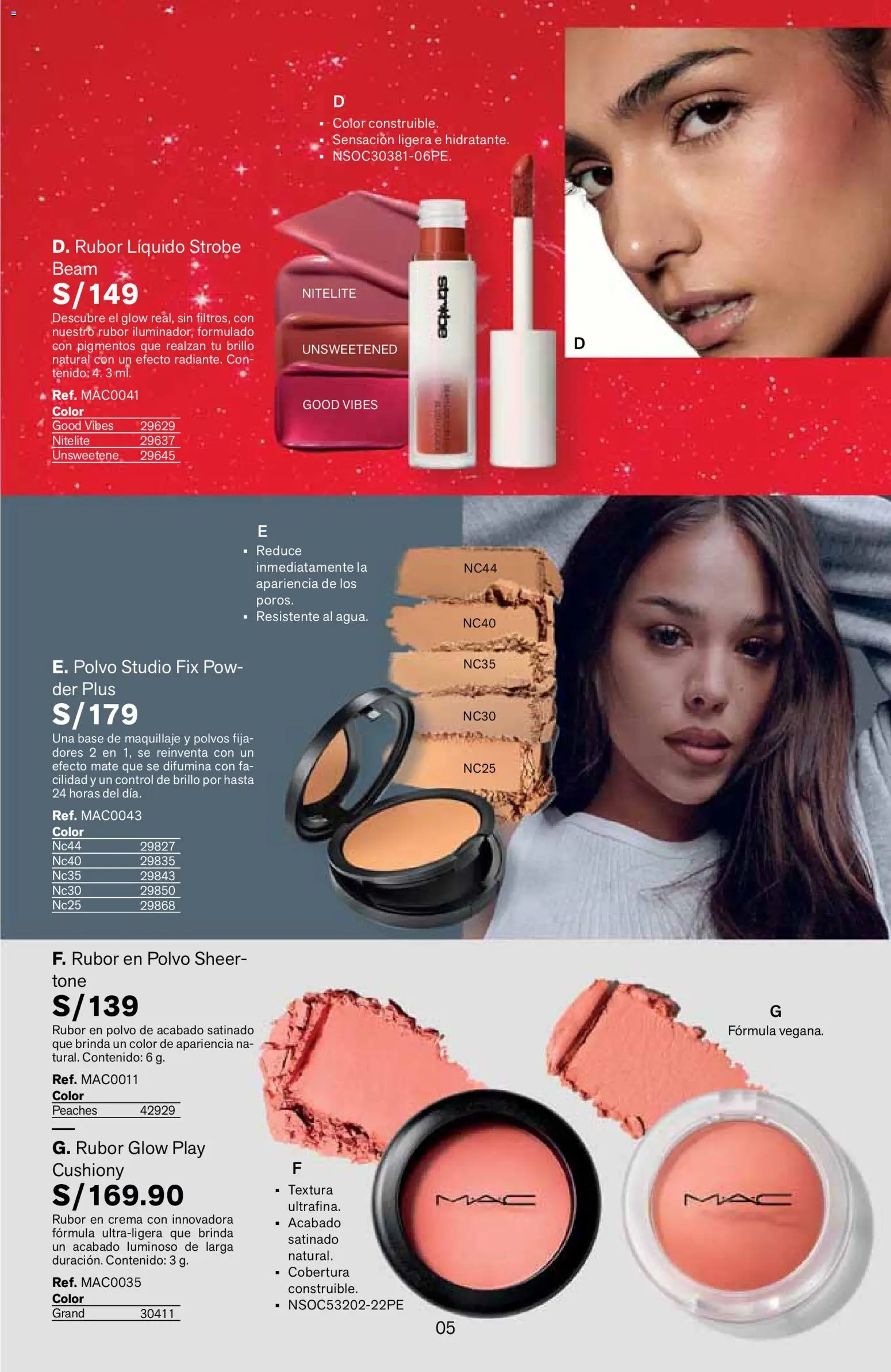 Catálogo Leonisa válido desde 07.04.2026 | Página: 5 | Productos: Crema, Maquillaje, Polvo, Rubor