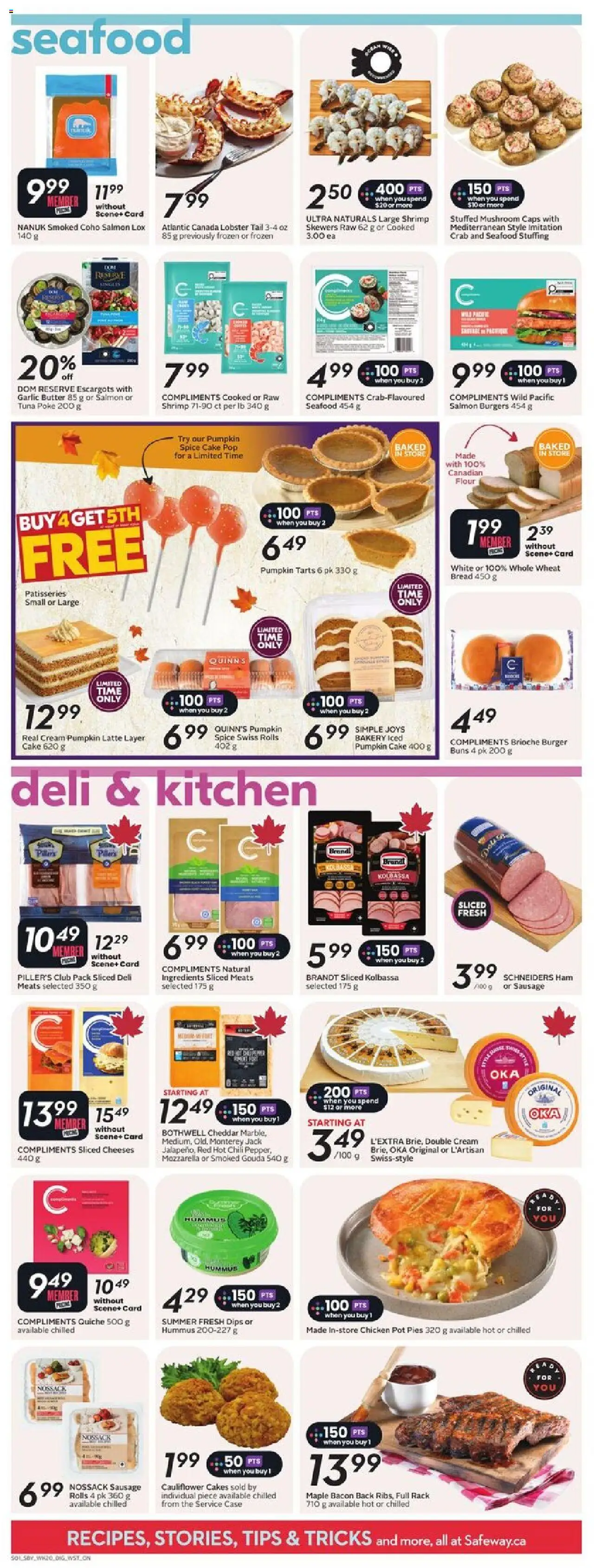 Safeway flyer valid from 11.09.2025 | Page: 9 | Products: Cream, Case, Butter, Ham