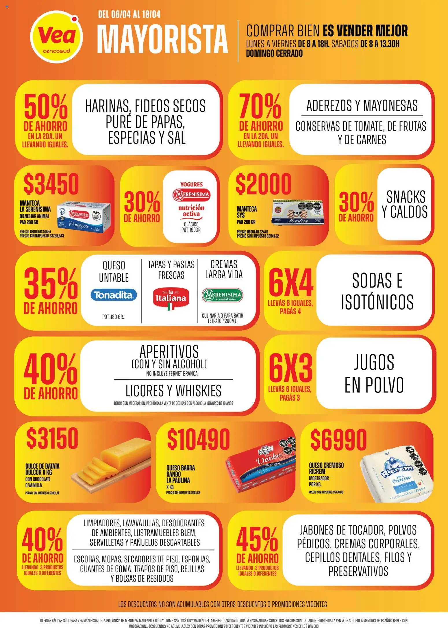 Vea - Ofertas Vea mayorista │ válido desde el 06.04.2026 | Página: 2 | Productos: Polvo, Fernet, Manteca, Preservativos