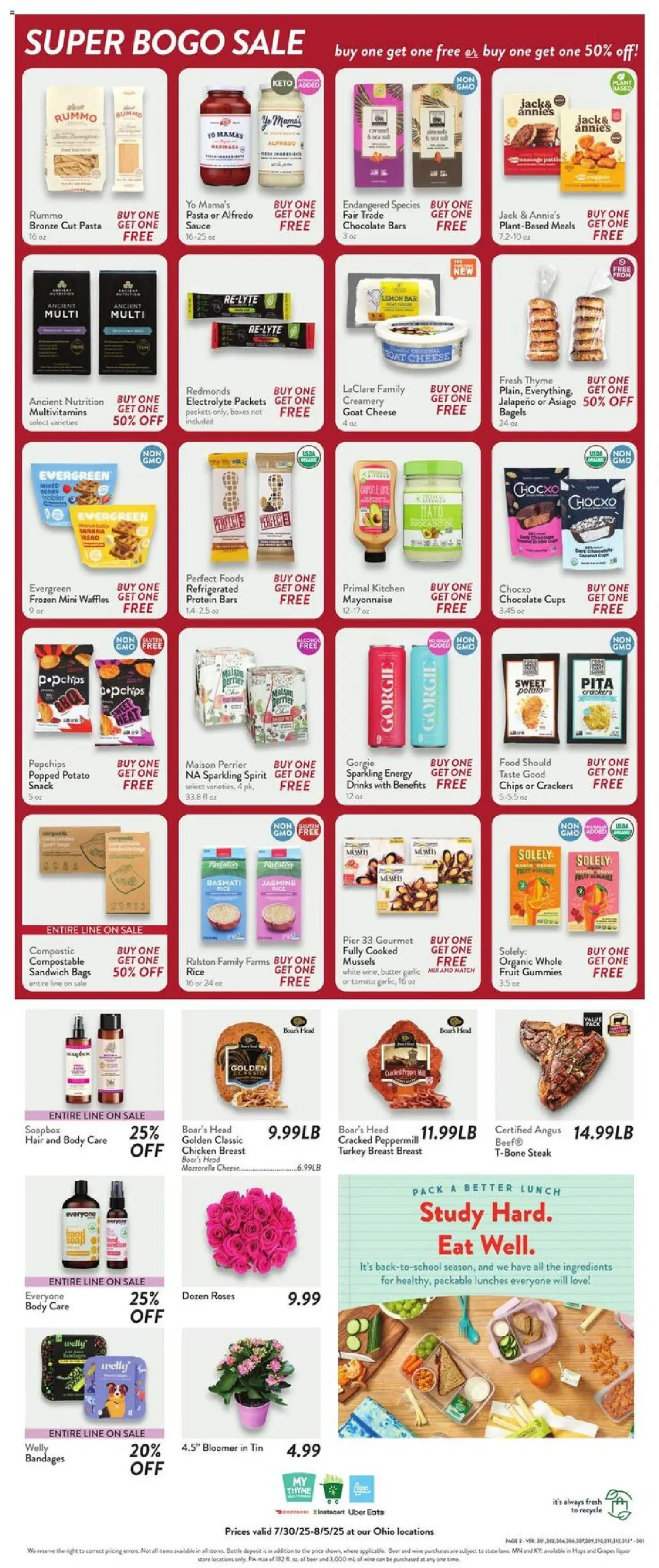 Fresh Thyme Weekly Ad - OH - valid from 30.07.2025 | Page: 5 | Products: Butter, Cheese, Rice, Grapes