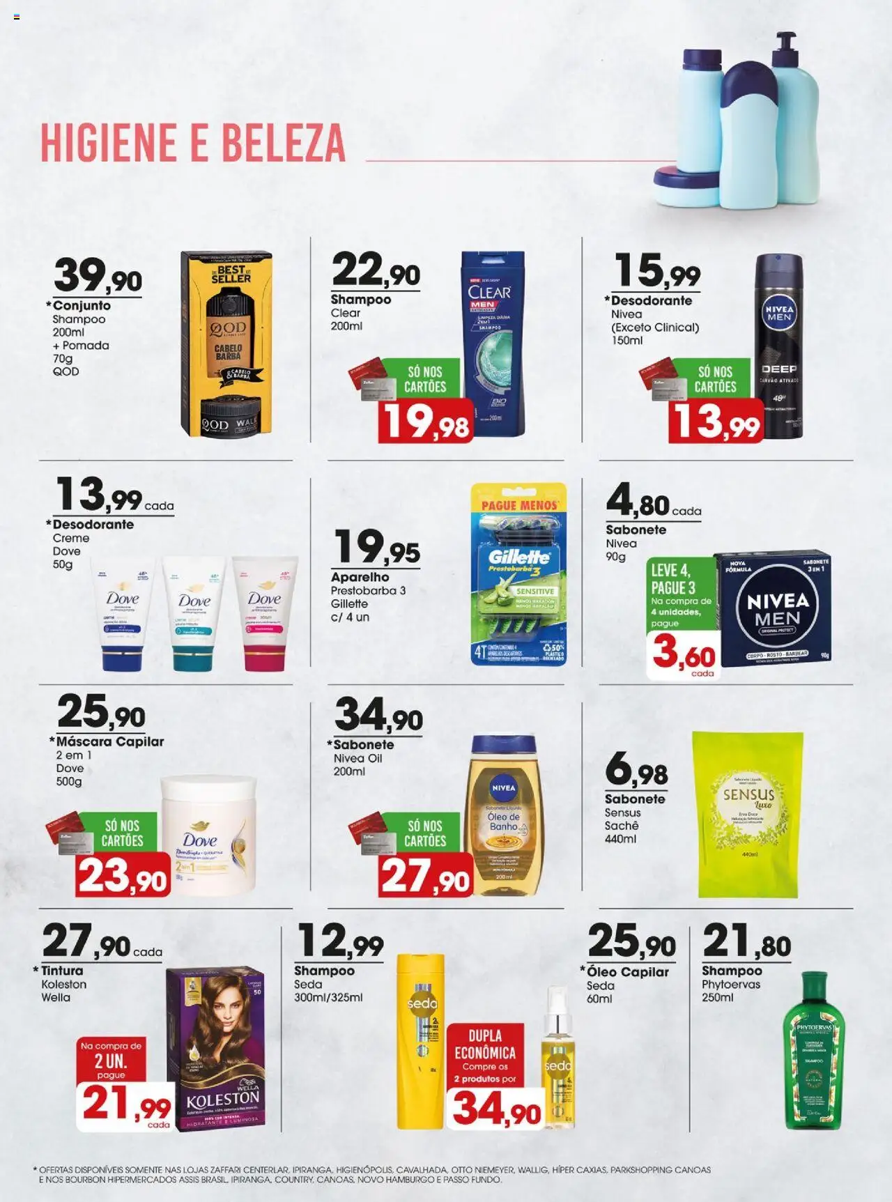 Zaffari Folheto - válido de 29.07.2025 | Página: 20 | Produtos: Shampoo, Bourbon, Creme, Dove