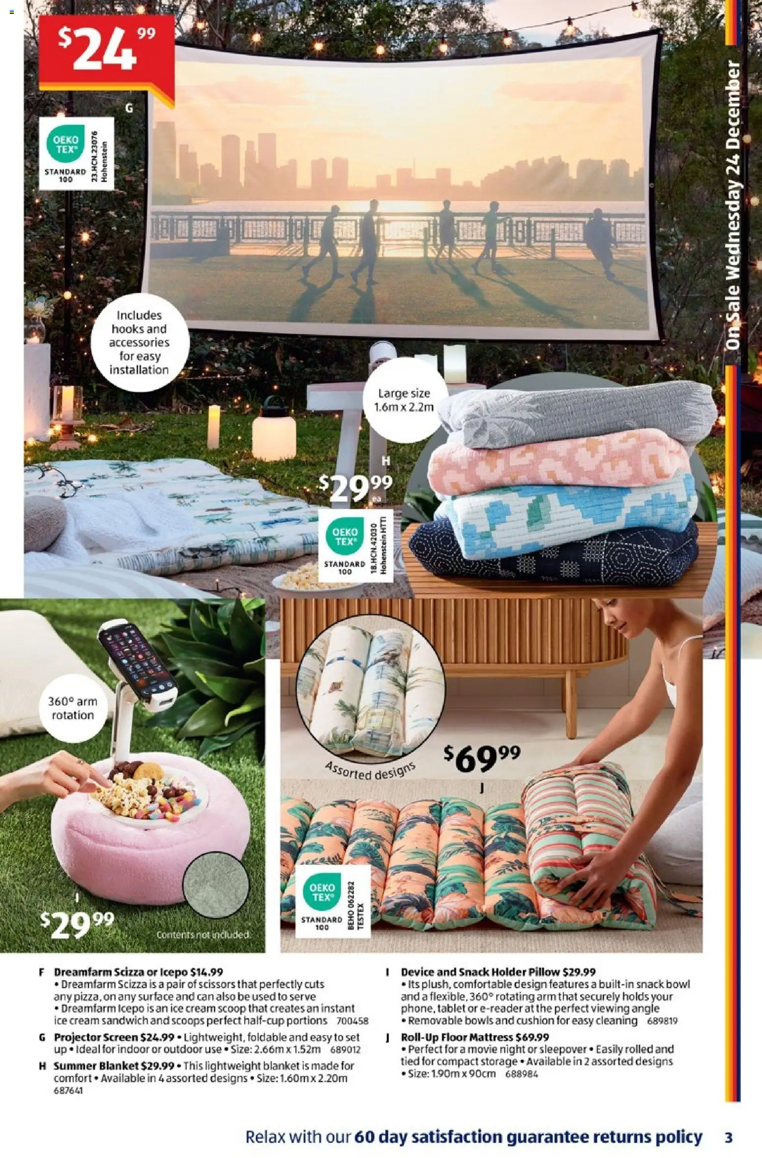 Aldi catalogue - valid from 24.12.2025 | Page: 3 | Products: Cushion, Cream, Tablet, Mattress