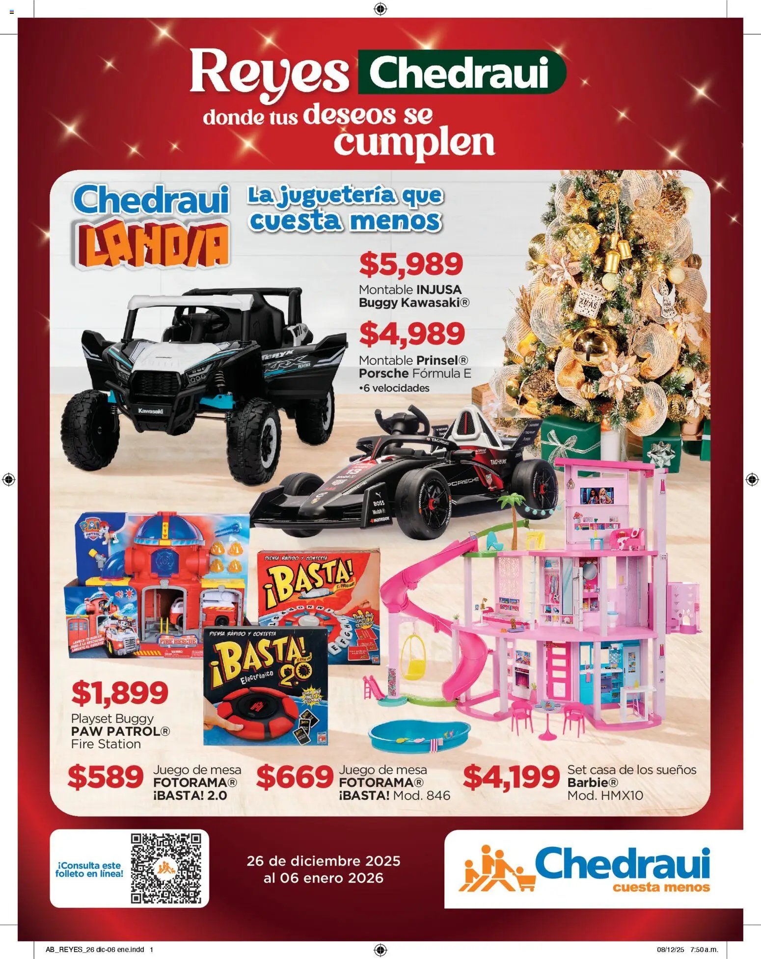 Nuevas ofertas de Chedraui válidas en toda la República Mexicana desde el 26.12.2025. ¡Encuentra las mejores ofertas en Chedraui folleto! | Página: 1 | Productos: Juego, Mesa