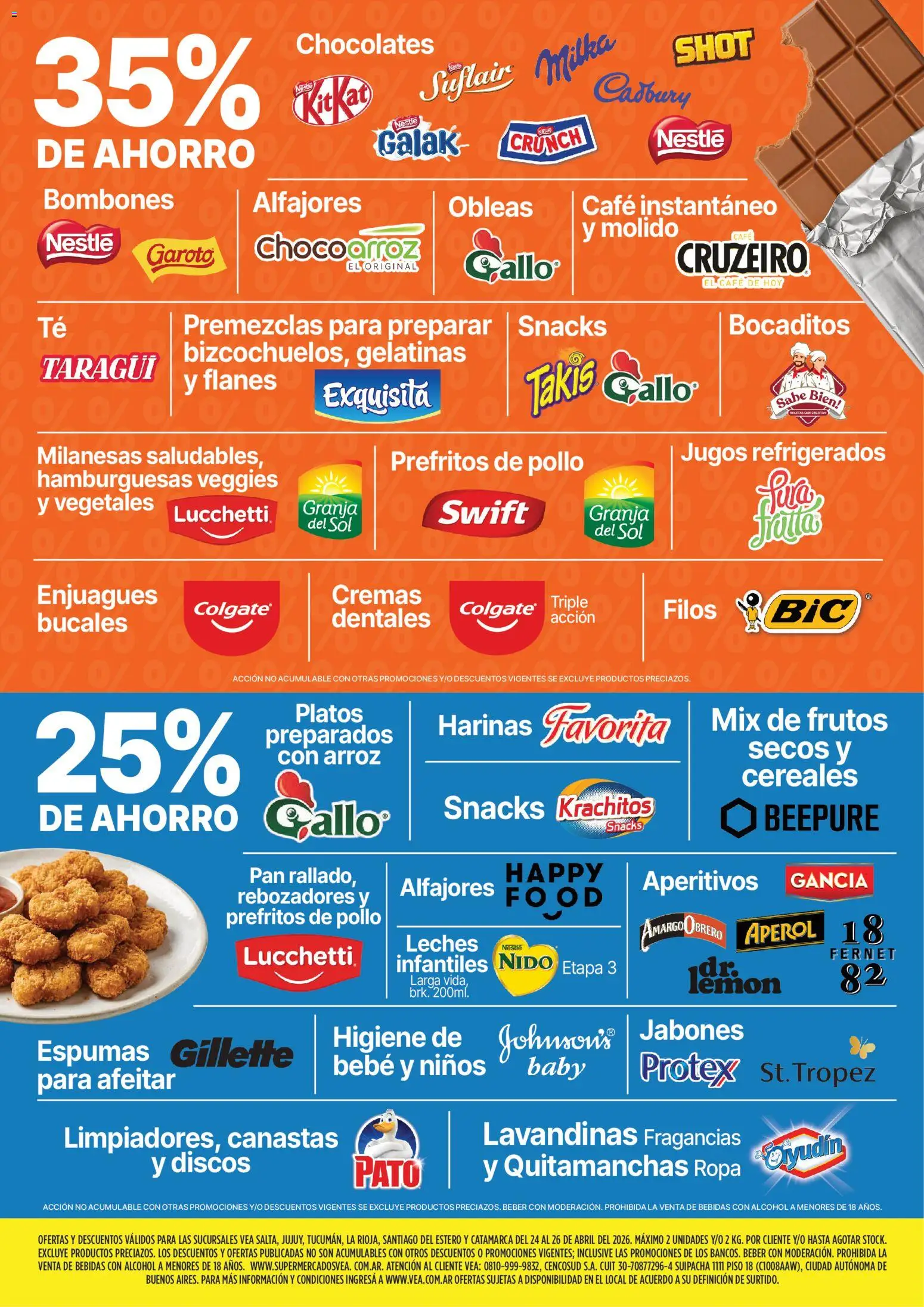 Vea - Oferta fin de semana │ válido desde el 24.04.2026 | Página: 7 | Productos: Fernet, Quitamanchas, Pan, Cereales