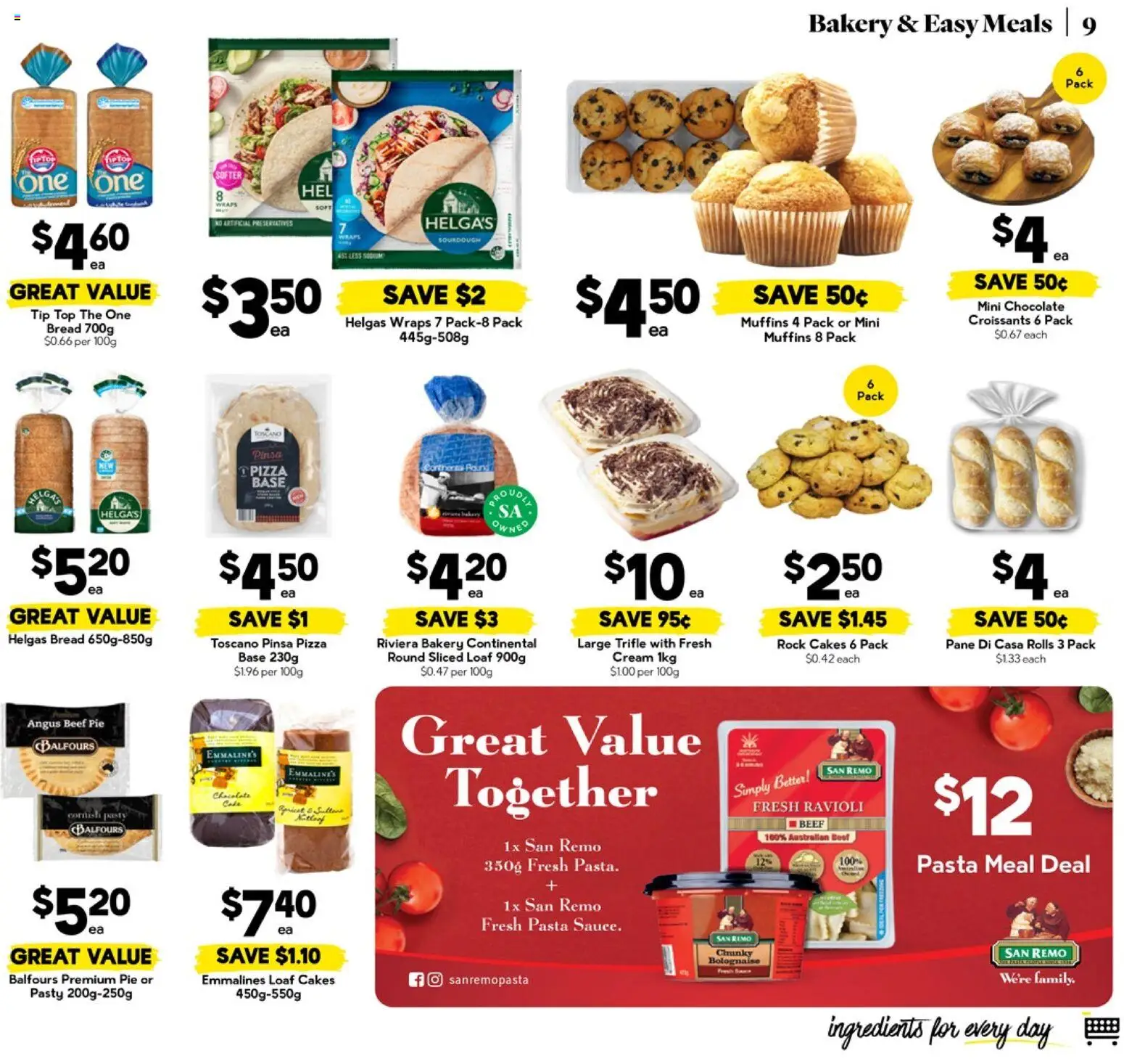 Drakes catalogue - valid from 15.04.2026 | Page: 9 | Products: Chocolate, Pasta, Cream, Bakery