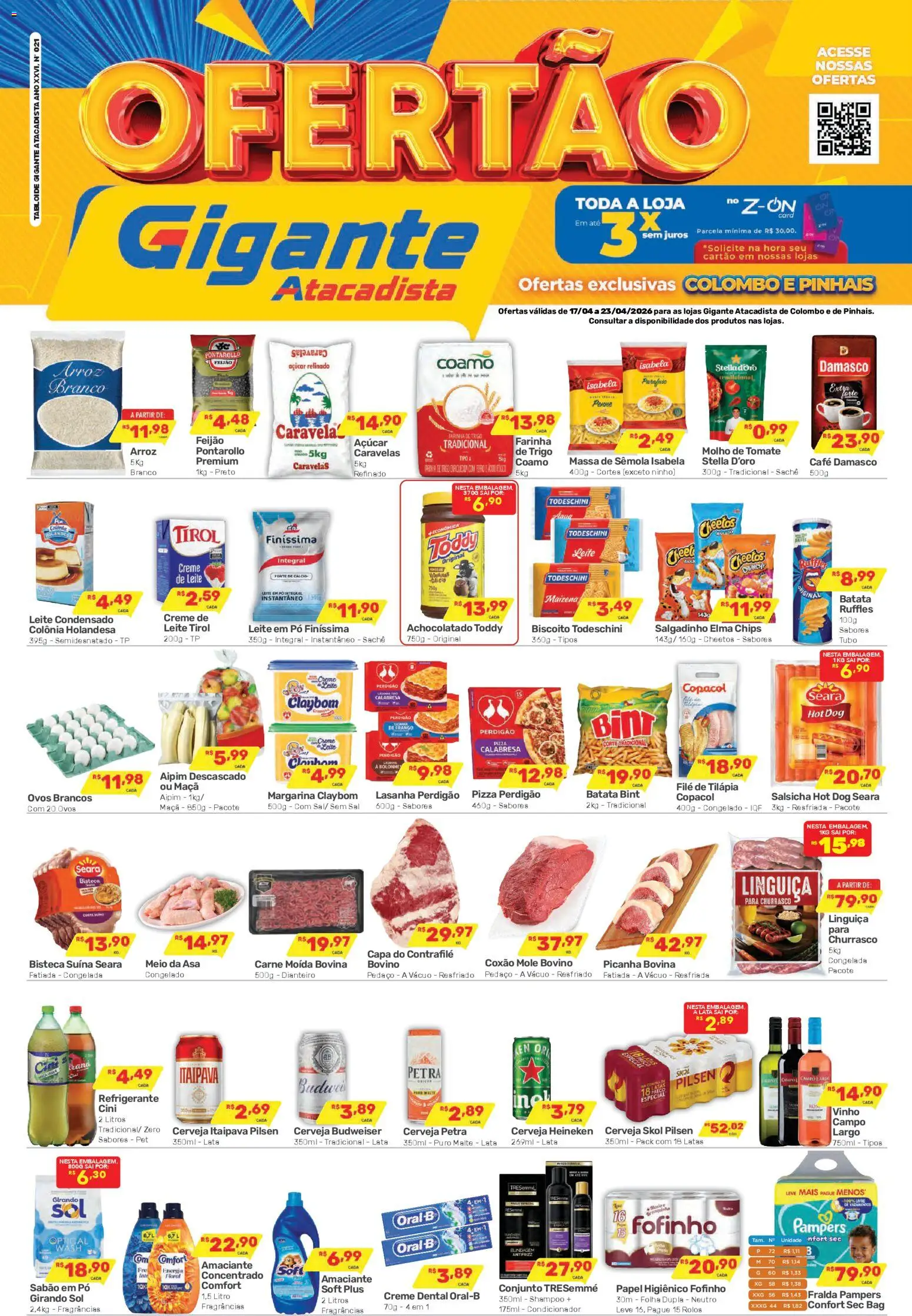 Gigante Atacadista Folheto - válido de 17.04.2026 | Página: 1 | Produtos: Molho de tomate, Massa, Creme, Creme dental