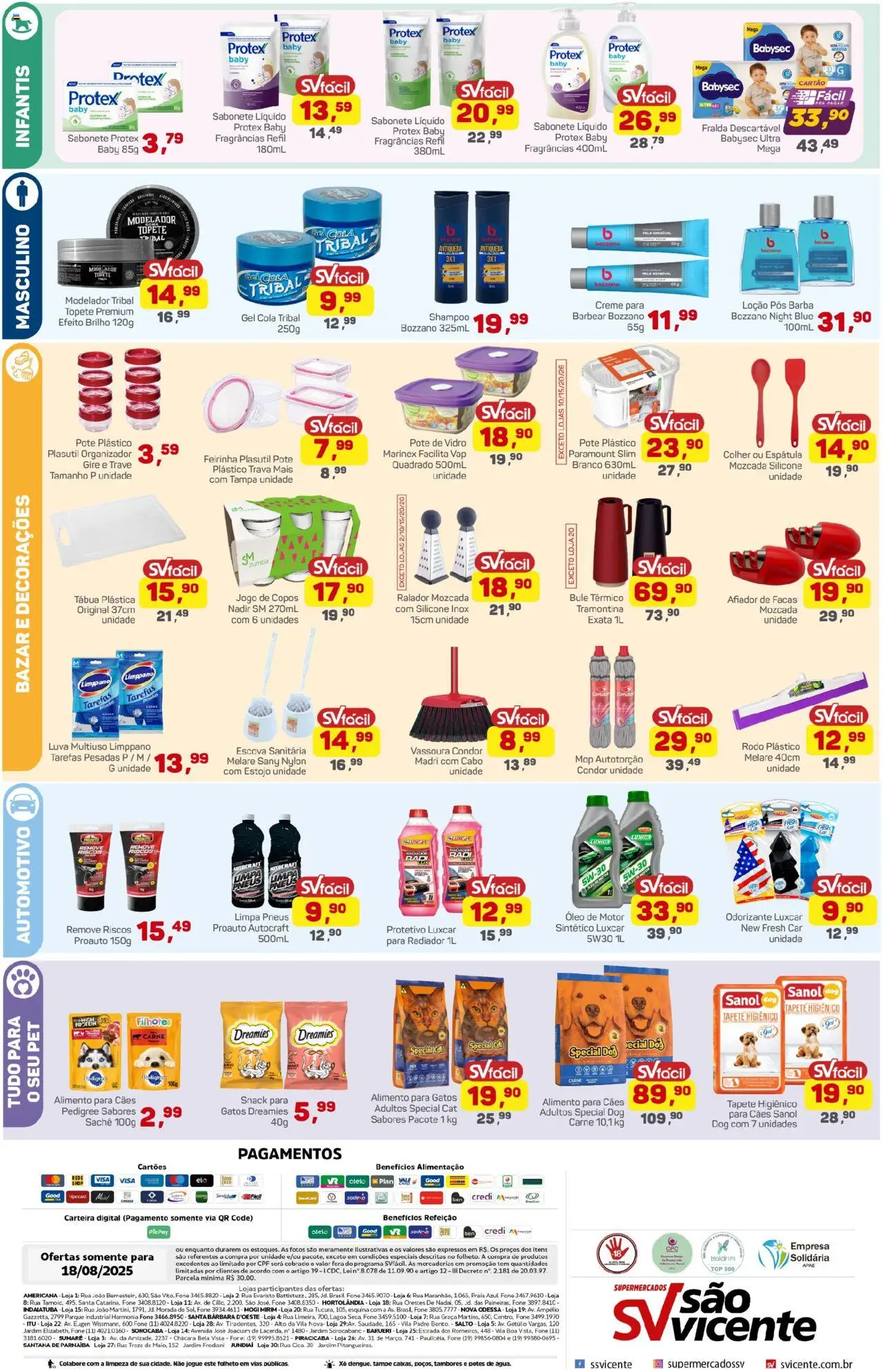 Supermercados São Vicente Folheto - válido de 18.08.2025 | Página: 2 | Produtos: Óleo, Creme, Rodo, Escova sanitária