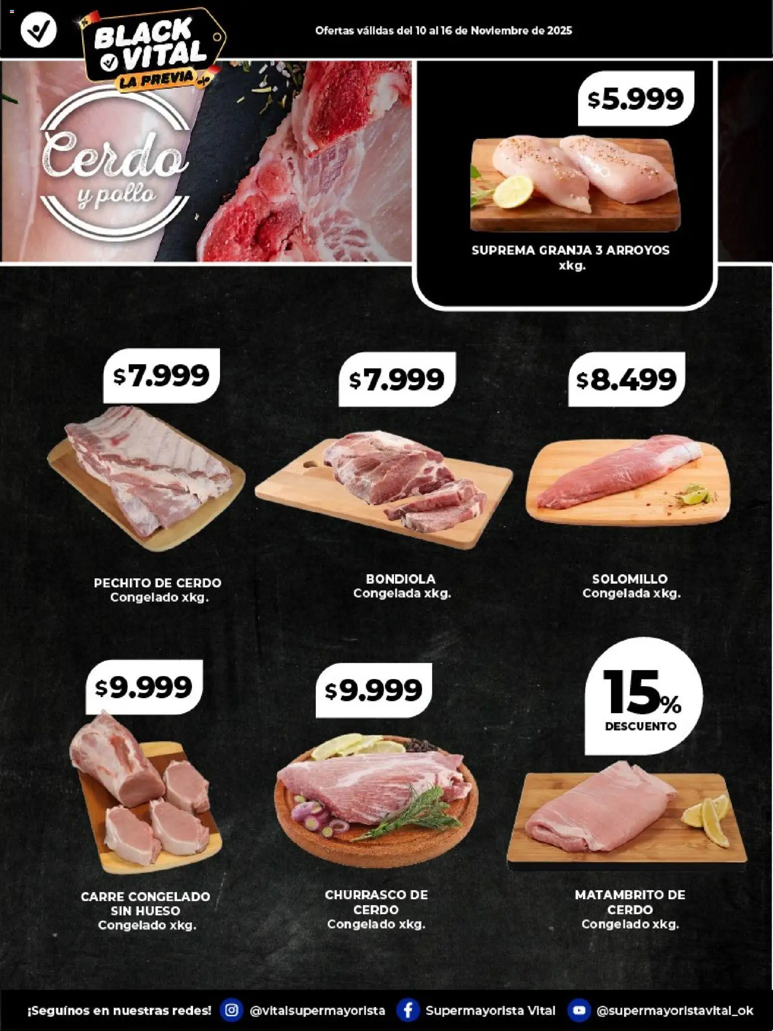 Vital - Especial de frescos │ válido desde el 09.11.2025 | Página: 3 | Productos: Pollo, Cerdo