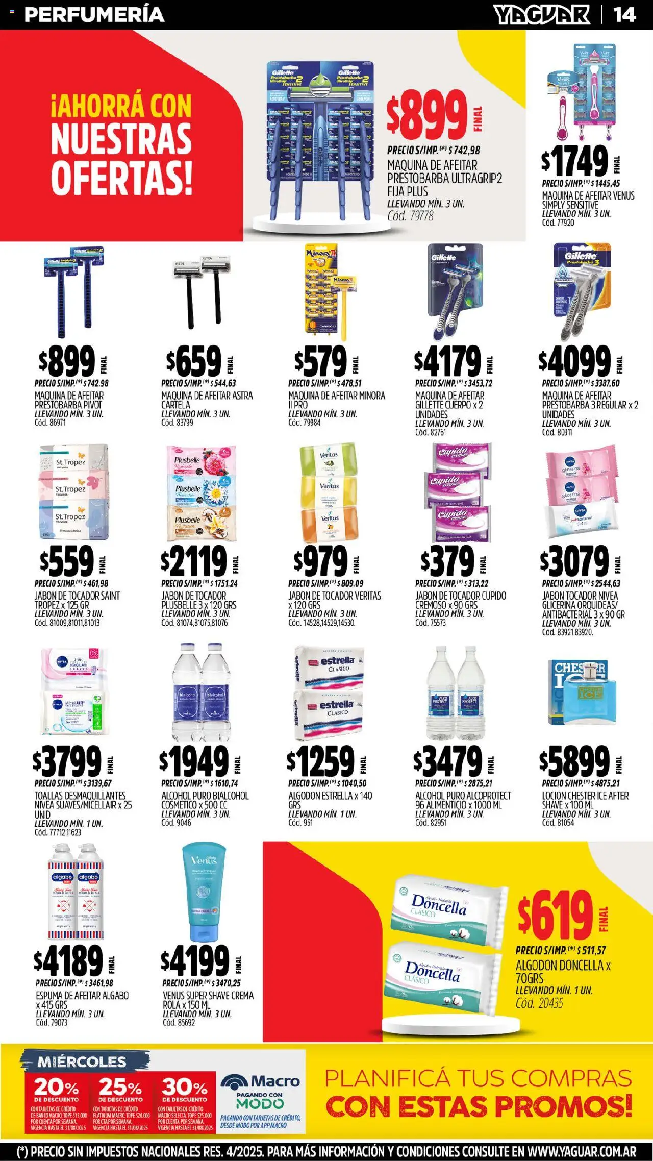 Yaguar catálogo │ válido desde el 18.08.2025 | Página: 14 | Productos: Maquina de afeitar, Espuma de afeitar, Loción, Espuma