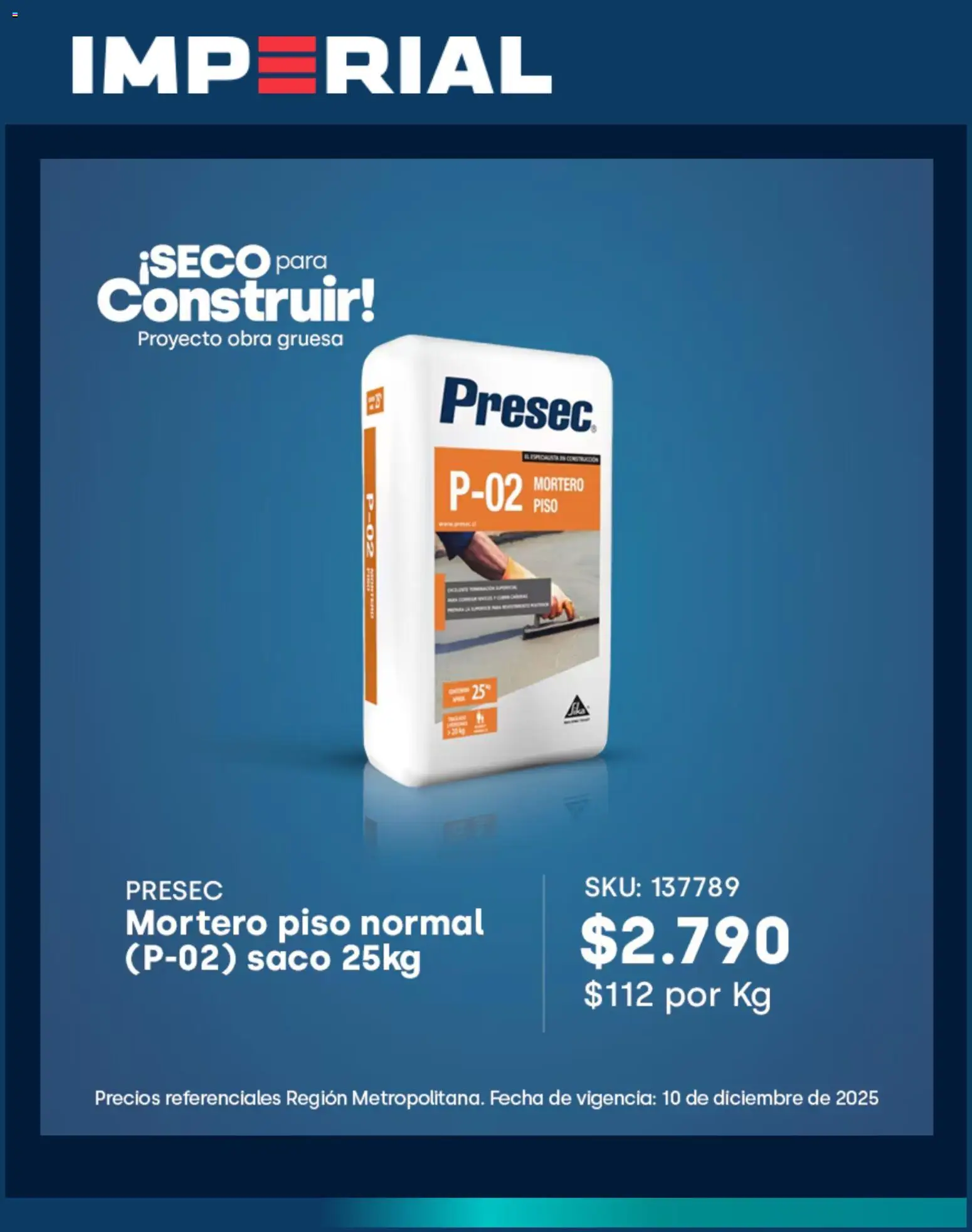 Imperial ofertas  │ válido desde el 25.11.2025 | Página: 5 | Productos: Mortero