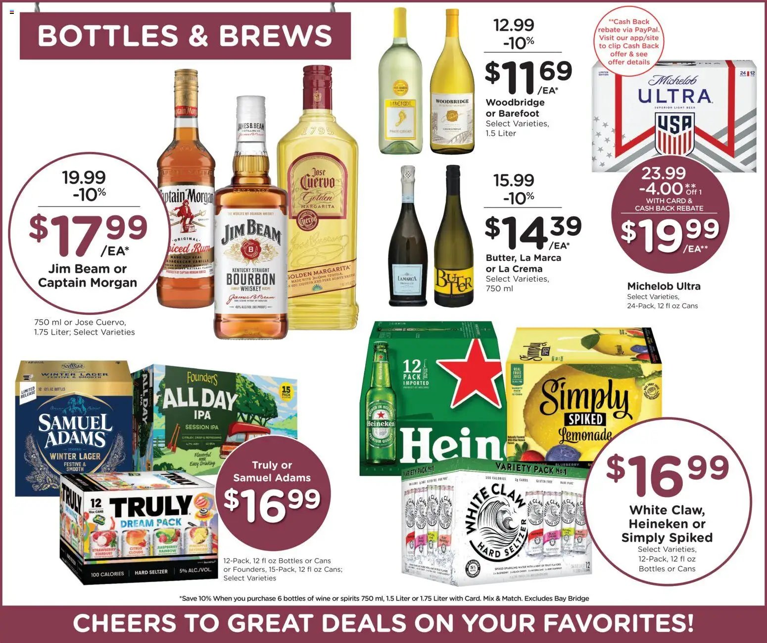Baker's Weekly Ad - valid from 18.02.2026 | Page: 10 | Products: Wine, Bourbon, Water, Raspberry