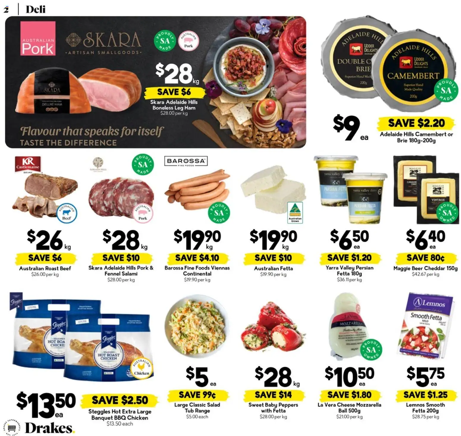 Drakes catalogue - valid from 18.02.2026 | Page: 2 | Products: Cheese, Ham, Beef, Salad