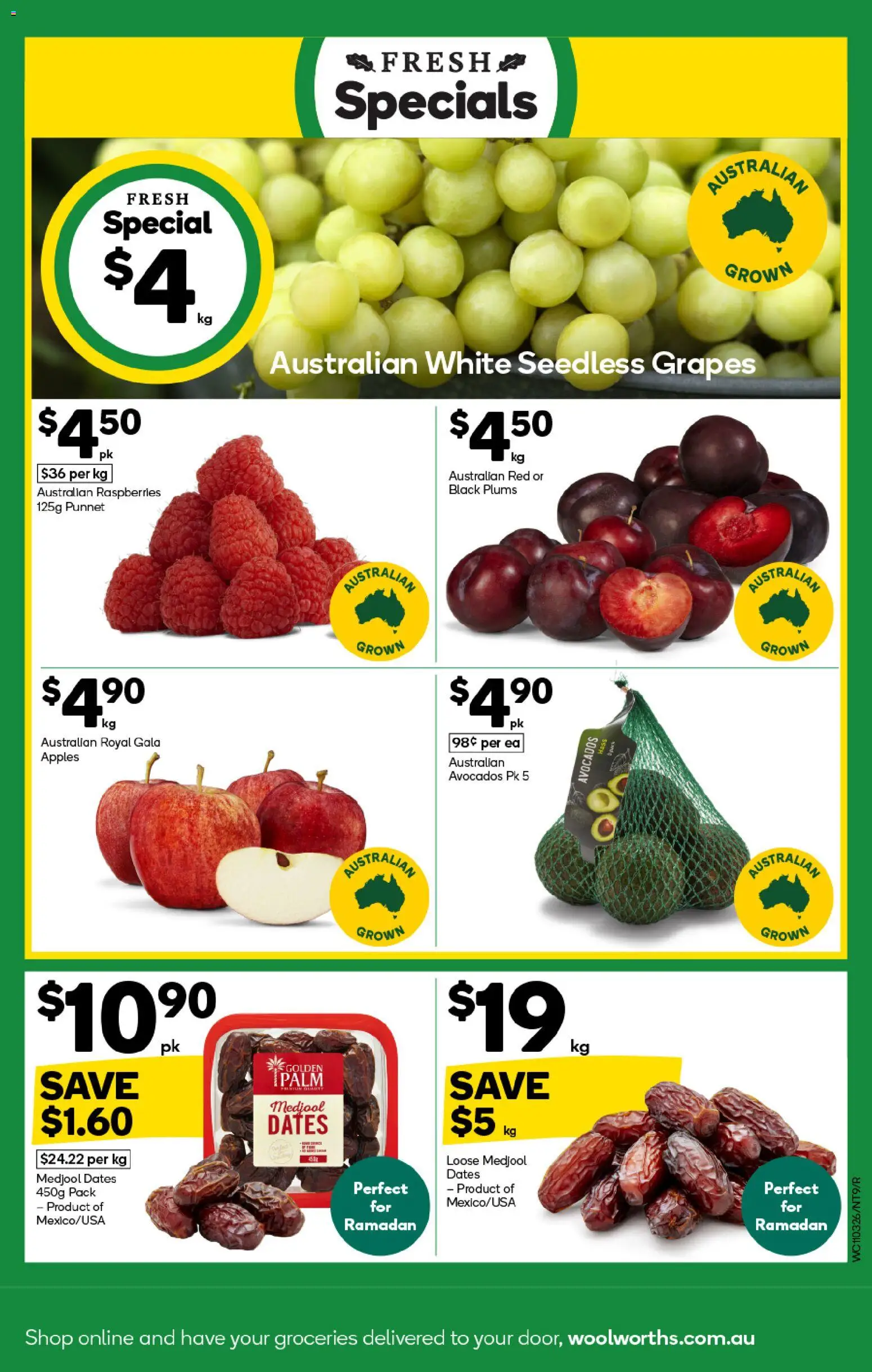 Woolworths catalogue - valid from 11.03.2026 | Page: 9 | Products: Apples, Grapes, Plums