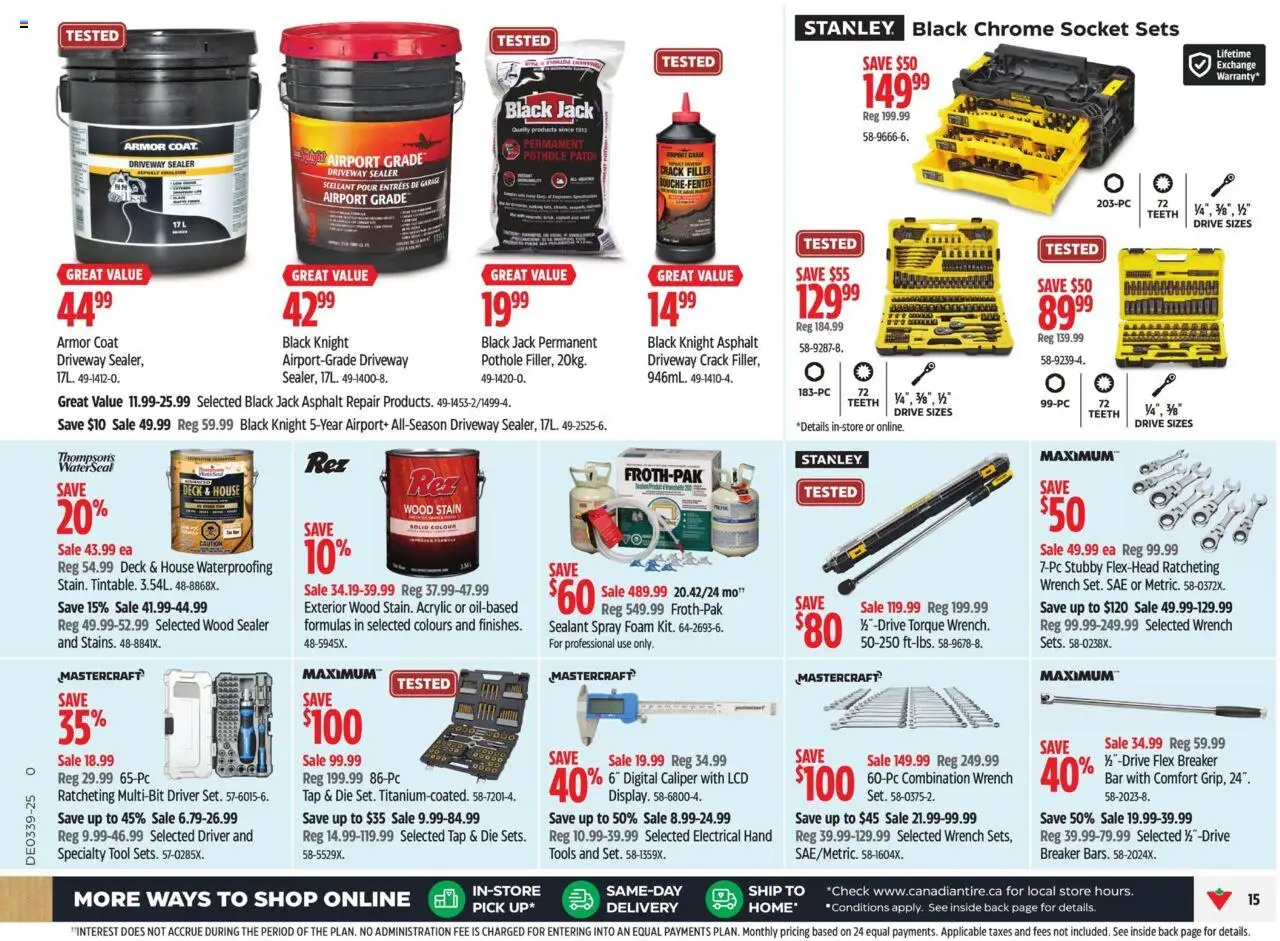 Canadian Tire flyer valid from 18.09.2025 | Page: 19 | Products: Socket, Coat