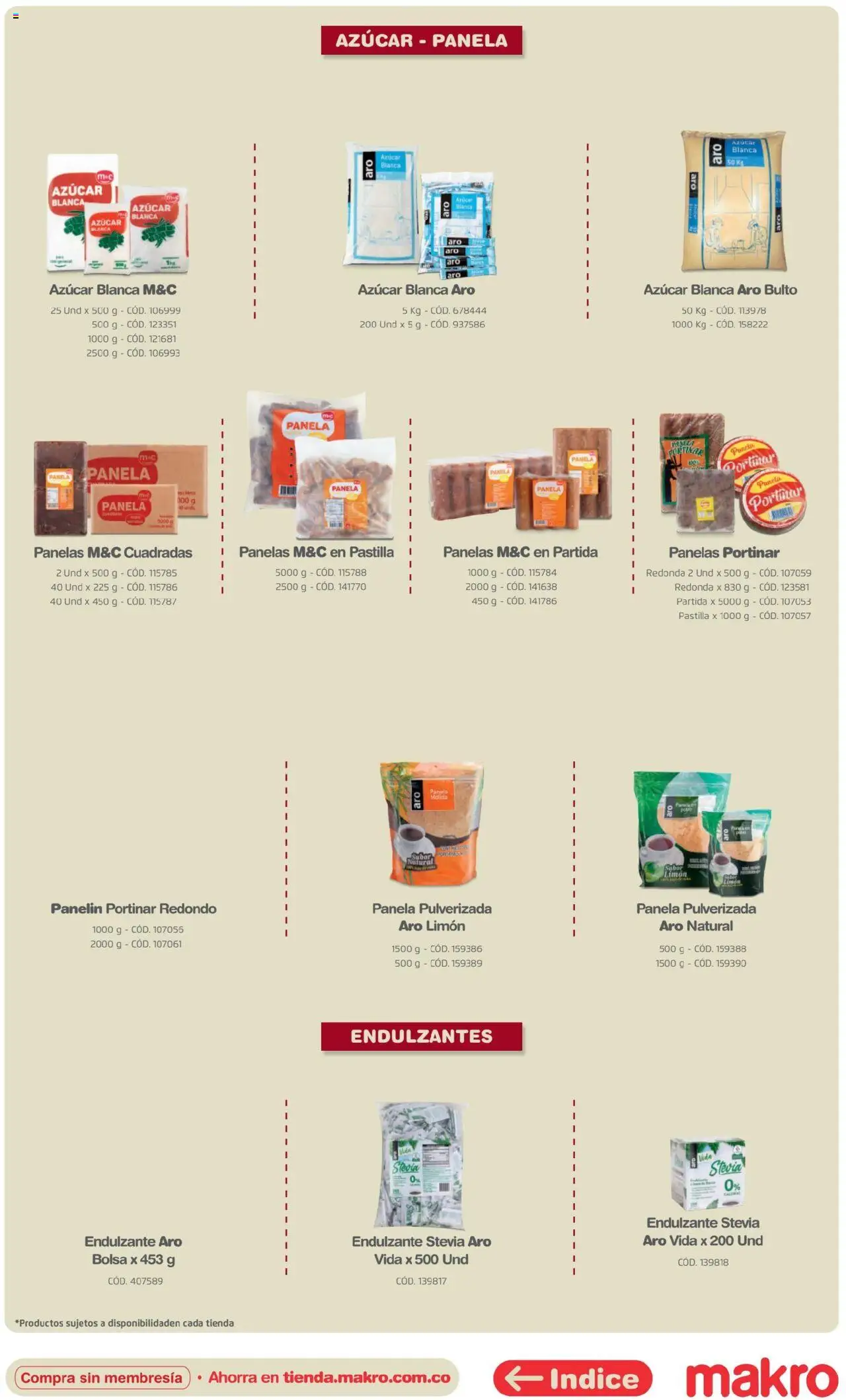 Makro revista - valida desde el 16.04.2025 | Página: 32 | Productos: Azucar, Limón, Panela, Endulzante