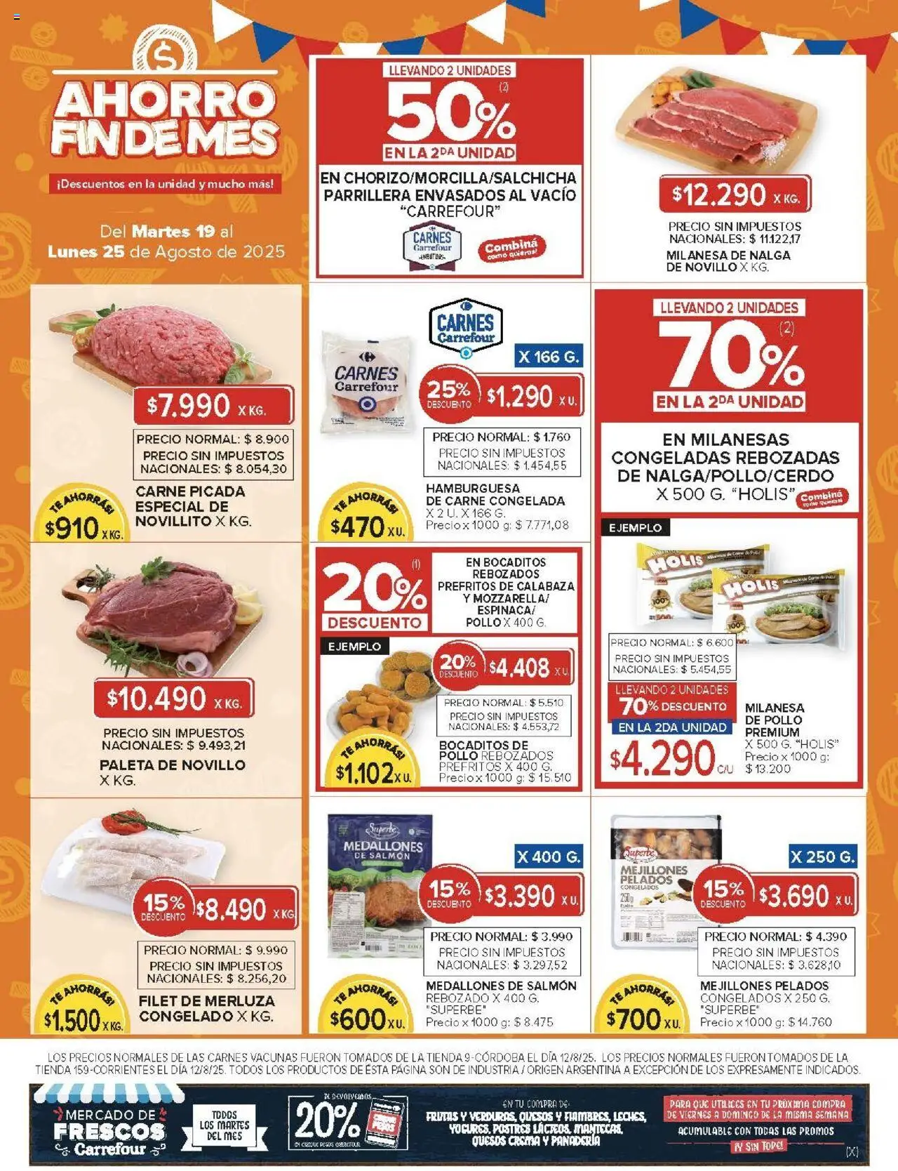 Carrefour ofertas - Córdoba │ válido desde el 19.08.2025 | Página: 2 | Productos: Panadería, Milanesa, Paleta, Té