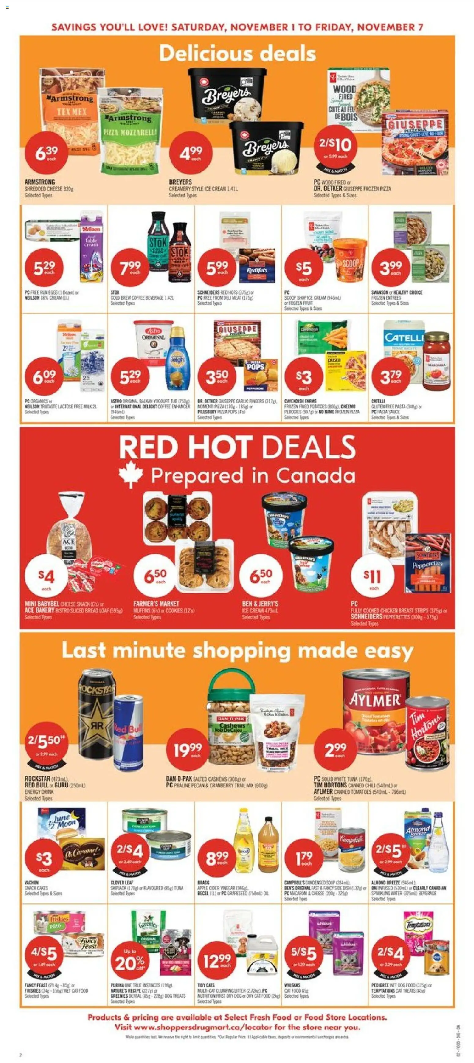 Shoppers flyer valid from 01.11.2025 | Page: 6 | Products: Eggs, Bread, Coffee, Chicken