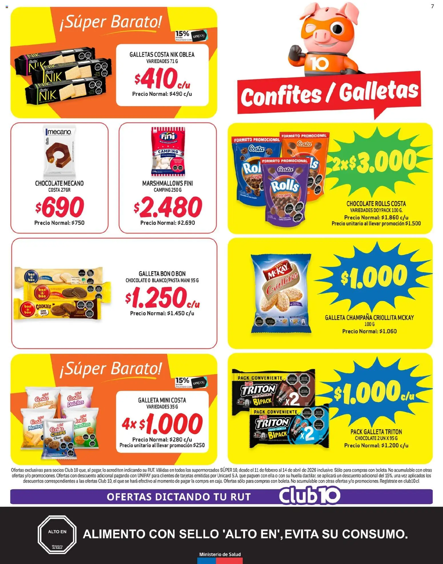 Alvi - CSúper Barato │ válido desde el 11.02.2026 | Página: 7 | Productos: Mani, Champaña, Chocolate, Galletas