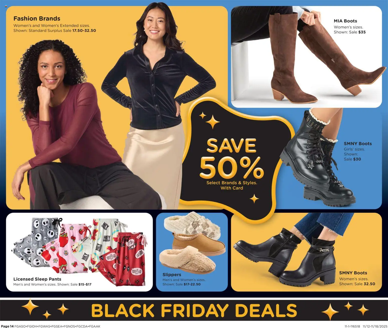 Fred Meyer Black Friday Deals - valid from 12.11.2025 | Page: 15 | Products: Pants, Boots, Slippers