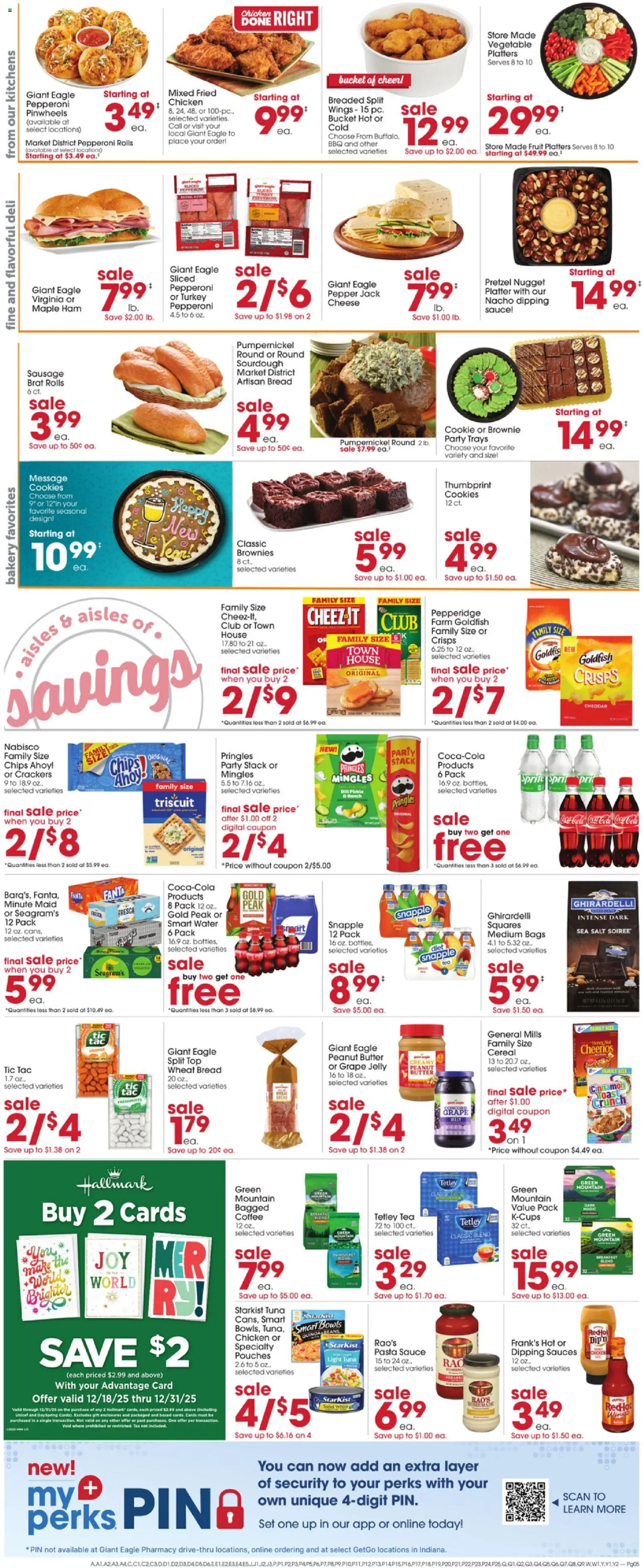 Giant Eagle Weekly Ad - valid from 25.12.2025 | Page: 5 | Products: Pin, Tea, Water, Pepper