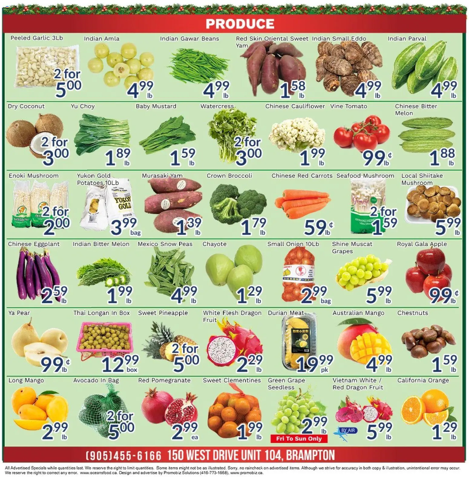 Oceans flyer valid from 05.12.2025 | Page: 2 | Products: Pineapple, Potatoes, Bag, Box