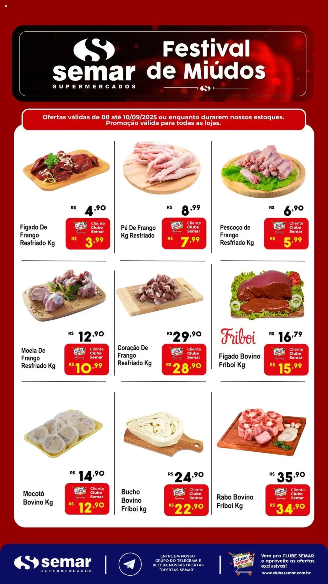 Semar Supermercado Folheto - válido de 08.09.2025 | Página: 1 | Produtos: Moela, Frango