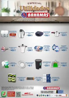 Bahamas Supermercados - Ofertas Especial Utilidades - Pré-Visualização do folheto da loja Bahamas Supermercados, válido de 01.10.2025 | Página: 1 | Produtos: Travesseiro, Panela, Lixeira, Vassoura