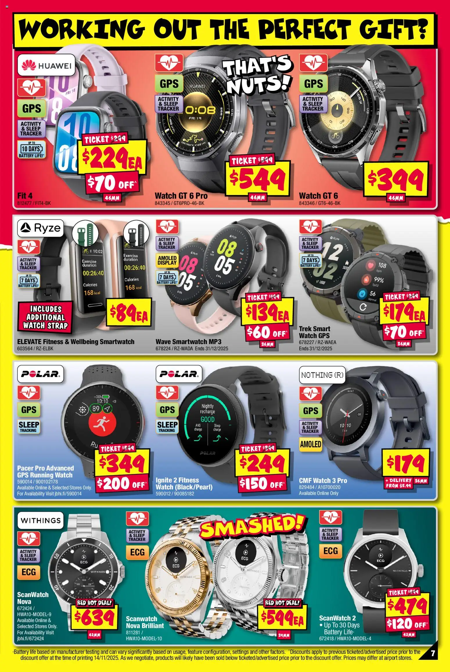 JB Hi-Fi catalogue - valid from 04.12.2025 | Page: 7 | Products: Battery, Nuts, Mp3, Smartwatch
