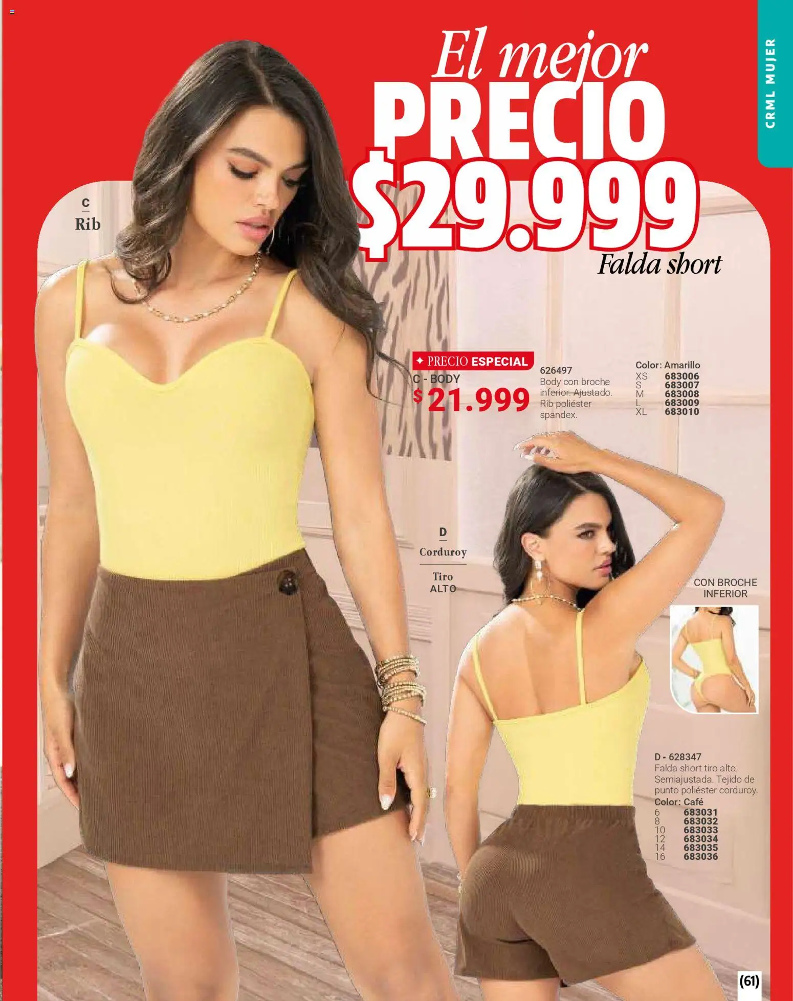Carmel revista - valida desde el 01.03.2026 | Página: 61 | Productos: Falda, Body, Short, Café
