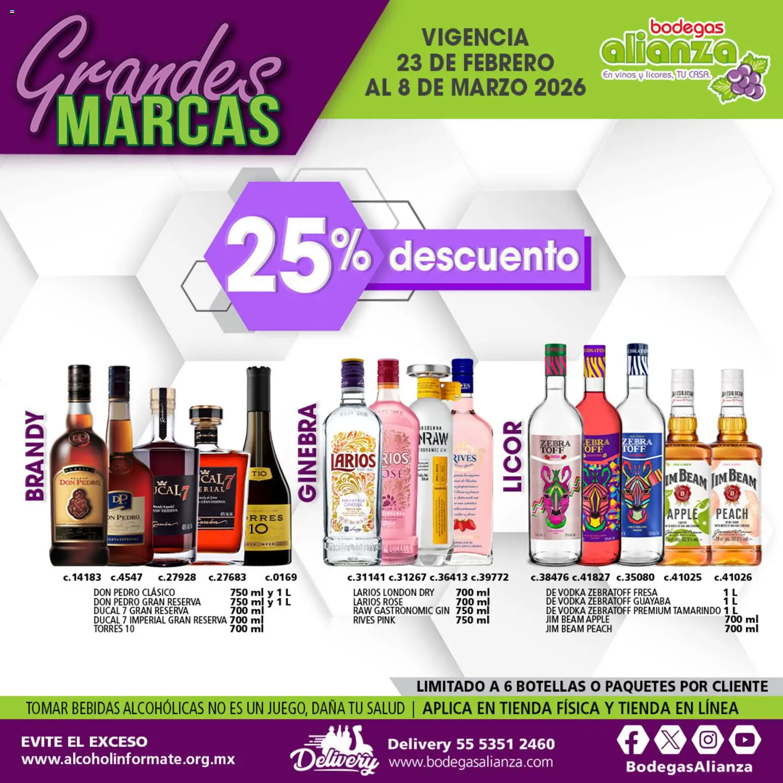Nuevas ofertas de Bodegas Alianza válidas en toda la República Mexicana desde el 23.02.2026. ¡Encuentra las mejores ofertas en Bodegas Alianza catálogo Grandes Marcas! | Página: 9 | Productos: Fresa, Gin, Ginebra, Vodka