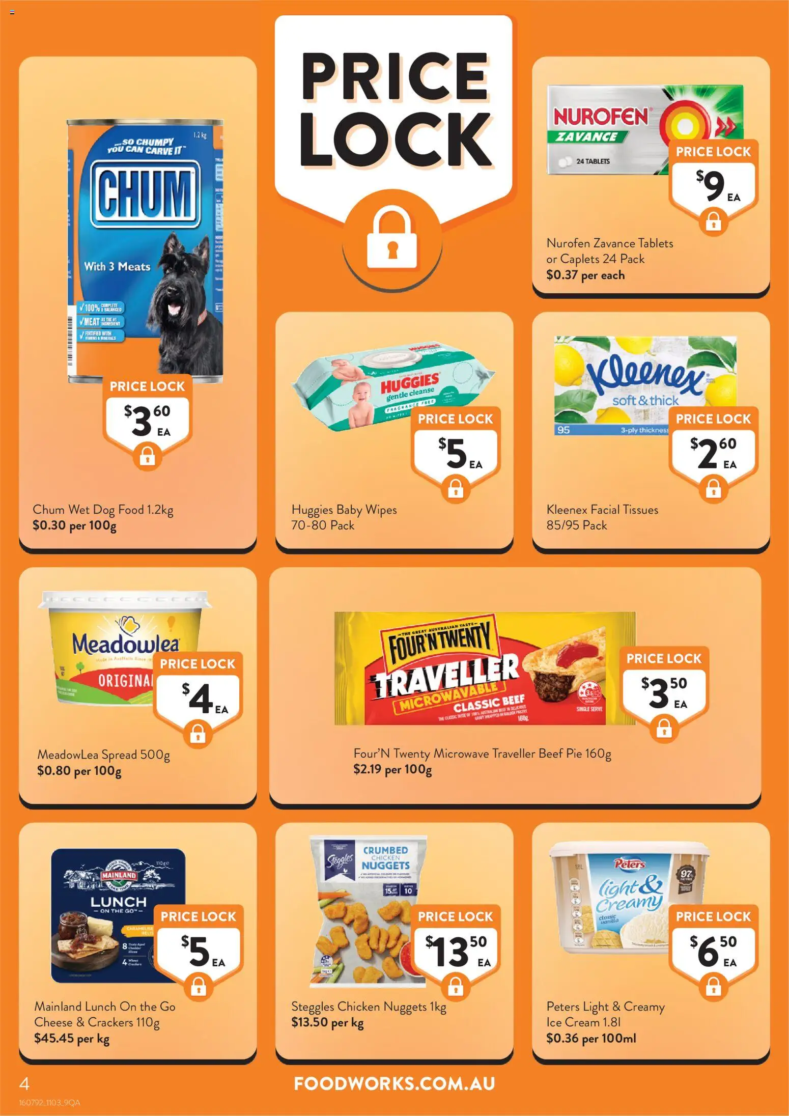 Foodworks catalogue - valid from 11.03.2026 | Page: 4 | Products: Crackers, Cheese, Cream, Ice cream