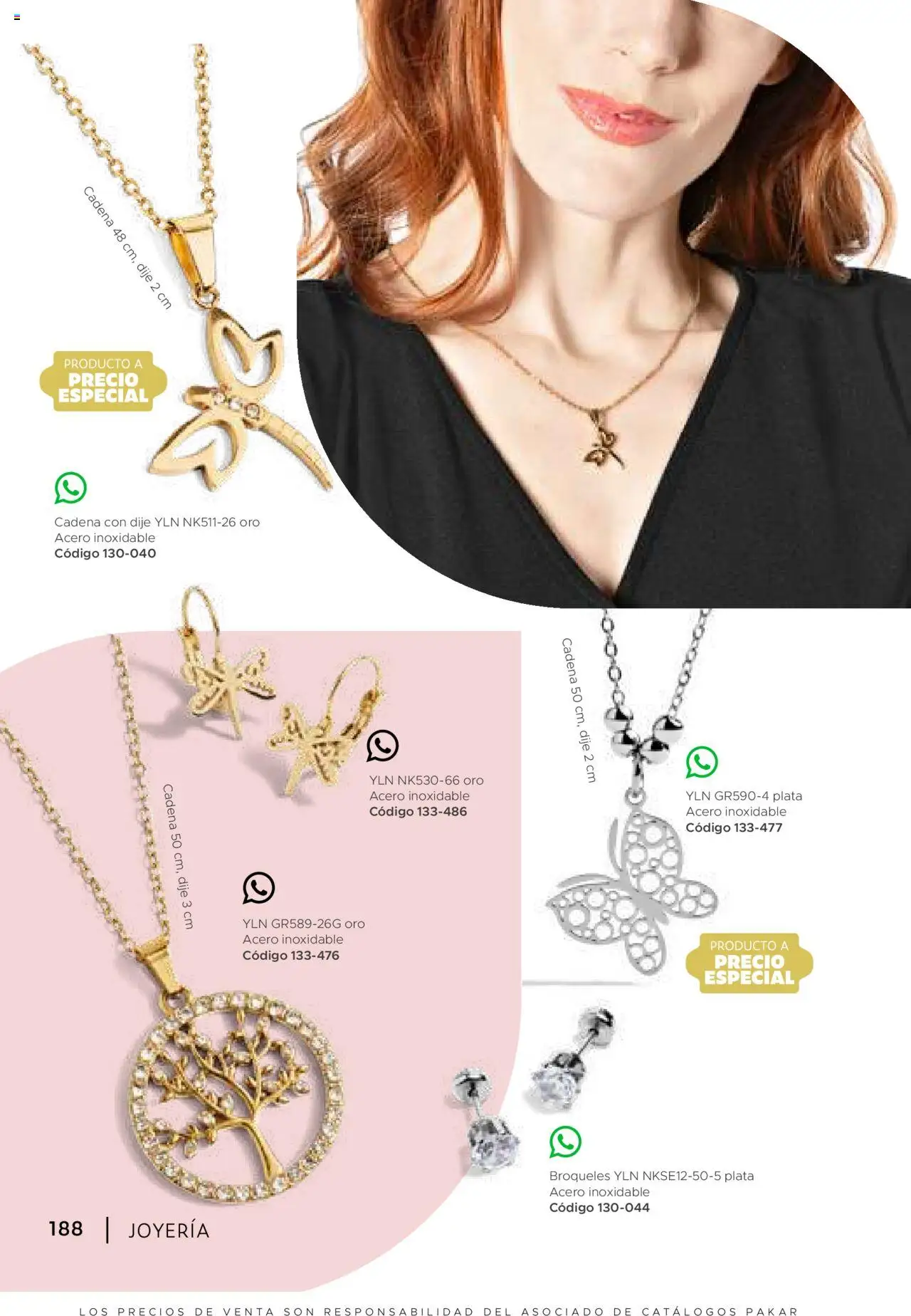 Nuevas ofertas de SC Pakar válidas en toda la República Mexicana desde el 24.07.2025. ¡Encuentra las mejores ofertas en SC Pakar Catálogo Ropa y Accesorios! | Página: 188 | Productos: Dije, Cadena