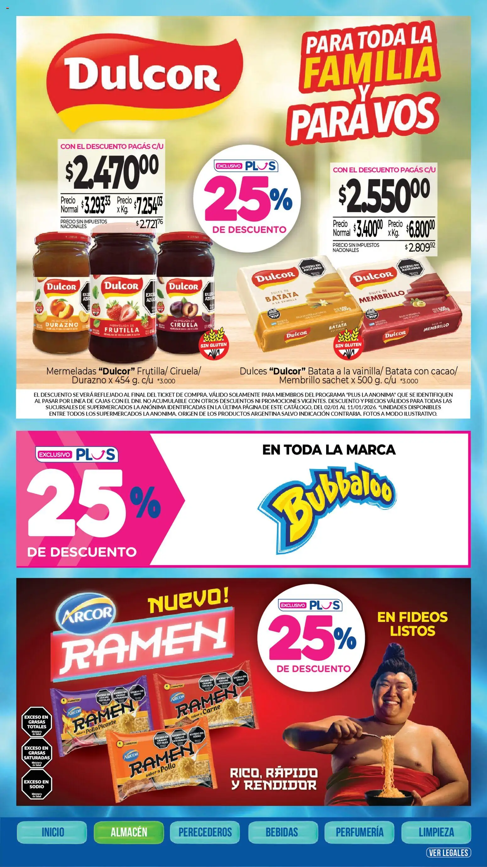La Anonima - catalogos │ válido desde el 02.01.2026 | Página: 15 | Productos: Frutilla, Batata, Mermelada, Fideos