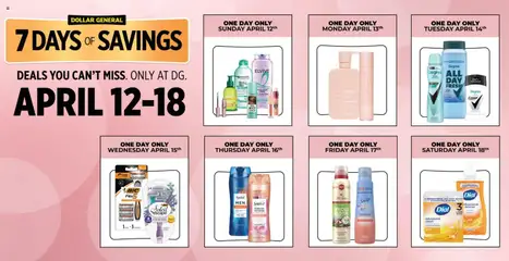 Preview of Dollar General weekly ads valid from 12.04.2026 | Page: 2 | Products: Shampoo, Soap, Bar Soap