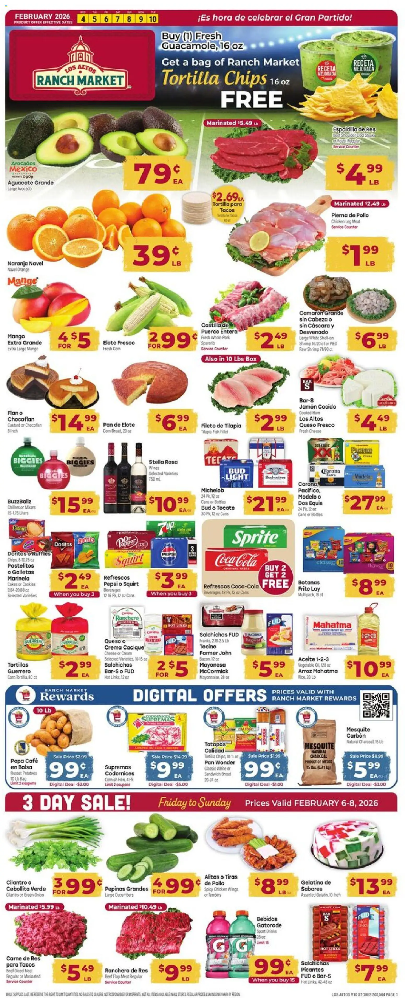 Cardenas Weekly Ad - AZ - valid from 04.02.2026 | Page: 1 | Products: Pan, Ham, Fish, Cucumbers
