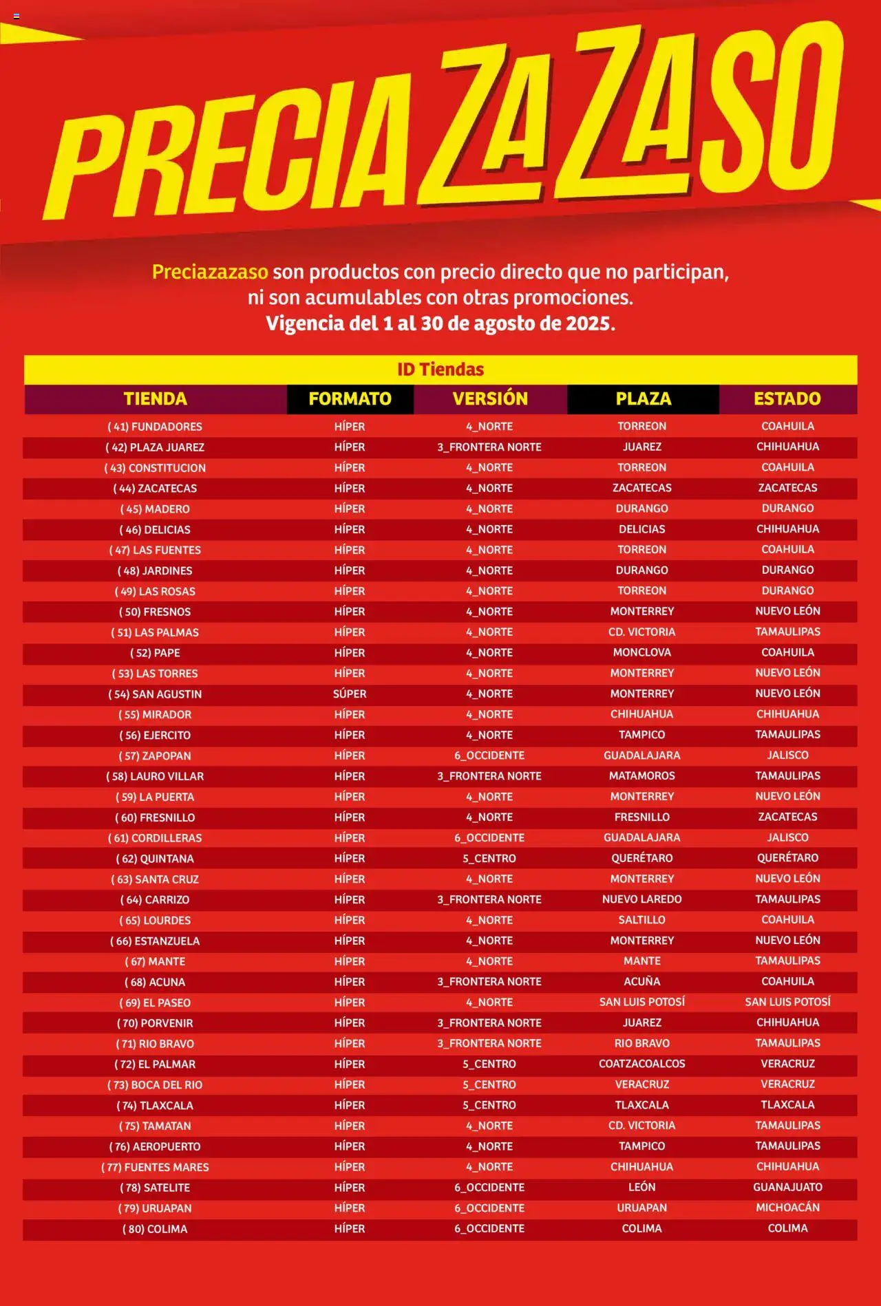 Nuevas ofertas de Soriana válidas en toda la República Mexicana desde el 01.08.2025. ¡Encuentra las mejores ofertas en Soriana - Catálogo Preciazazaso Mercado Nacional! | Página: 249 | Productos: Satélite