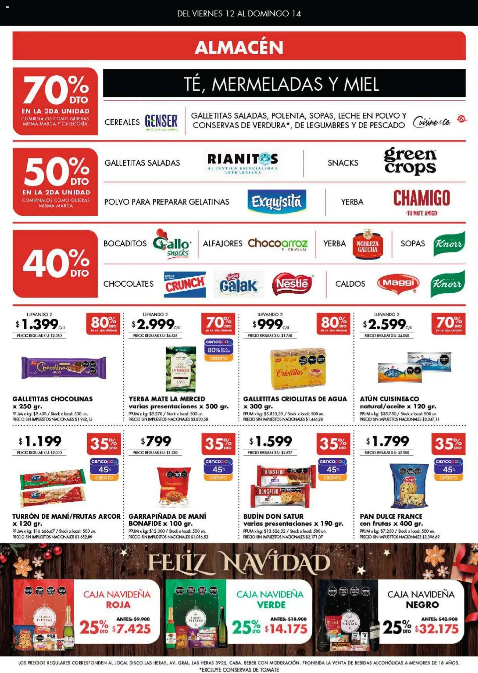 Disco ofertas │ válido desde el 12.12.2025 | Página: 2 | Productos: Galletitas, Yerba, Atún, Cereales